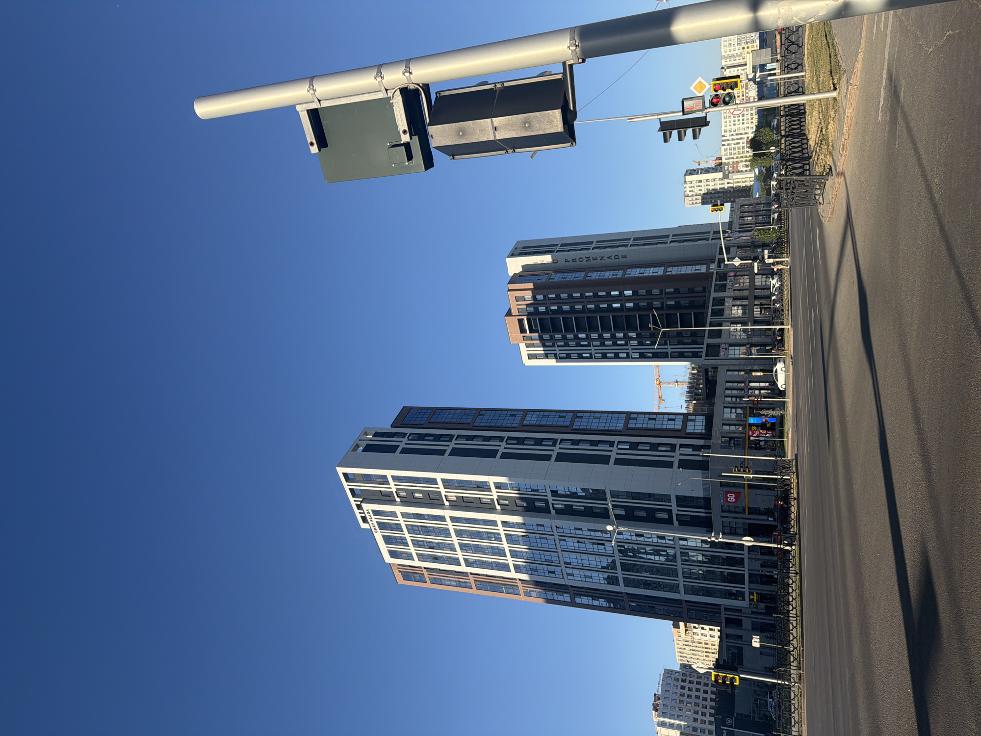 Astana construction boom, cranes and new residential blocks rising
