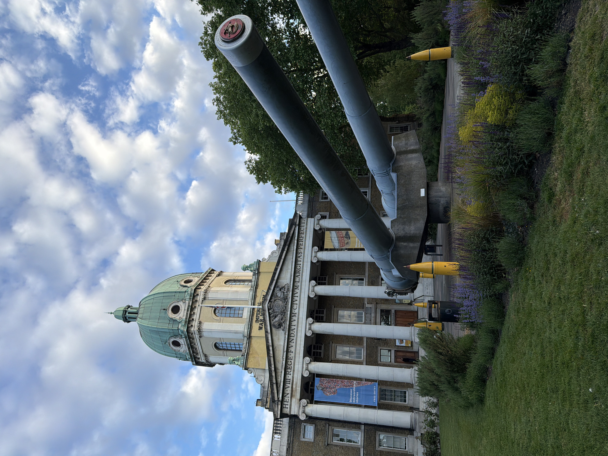 Imperial War Museum documented in London evening