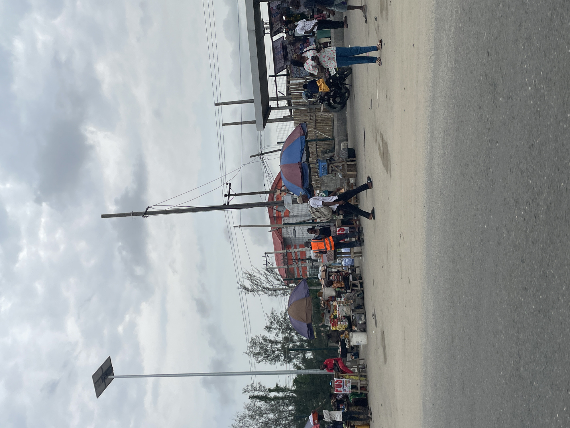 Ordinary Monday morning street activity across Lagos Nigeria