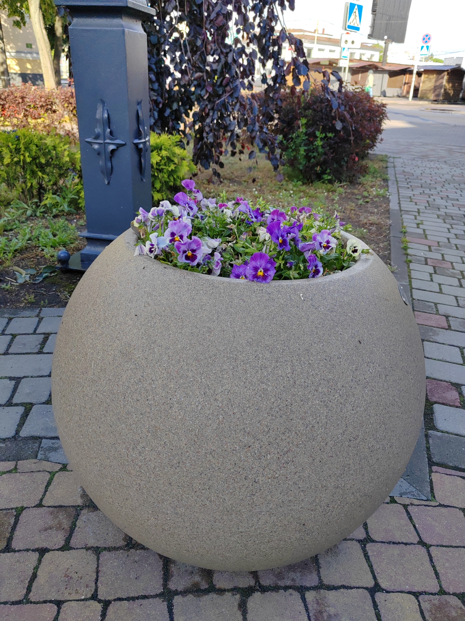 Urban walk featuring historic architecture and memorial plaza