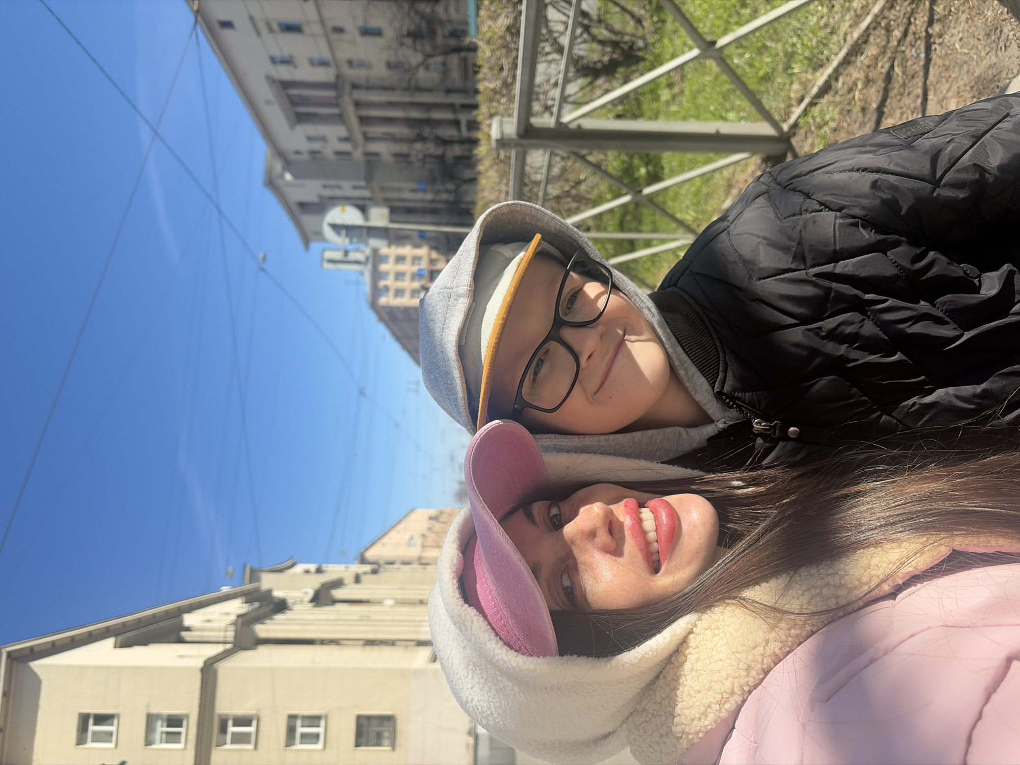 Sunny day photo session captured on Saint Petersburg streets