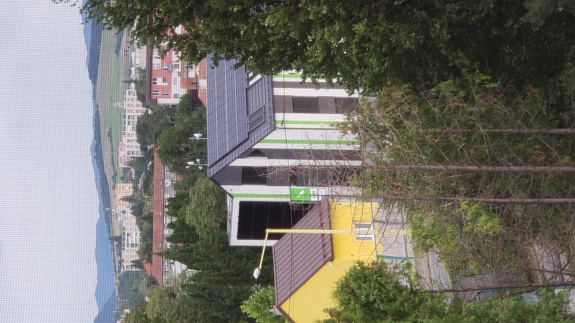 Prešov neighborhood captured from multiple angles, hillside backdrop