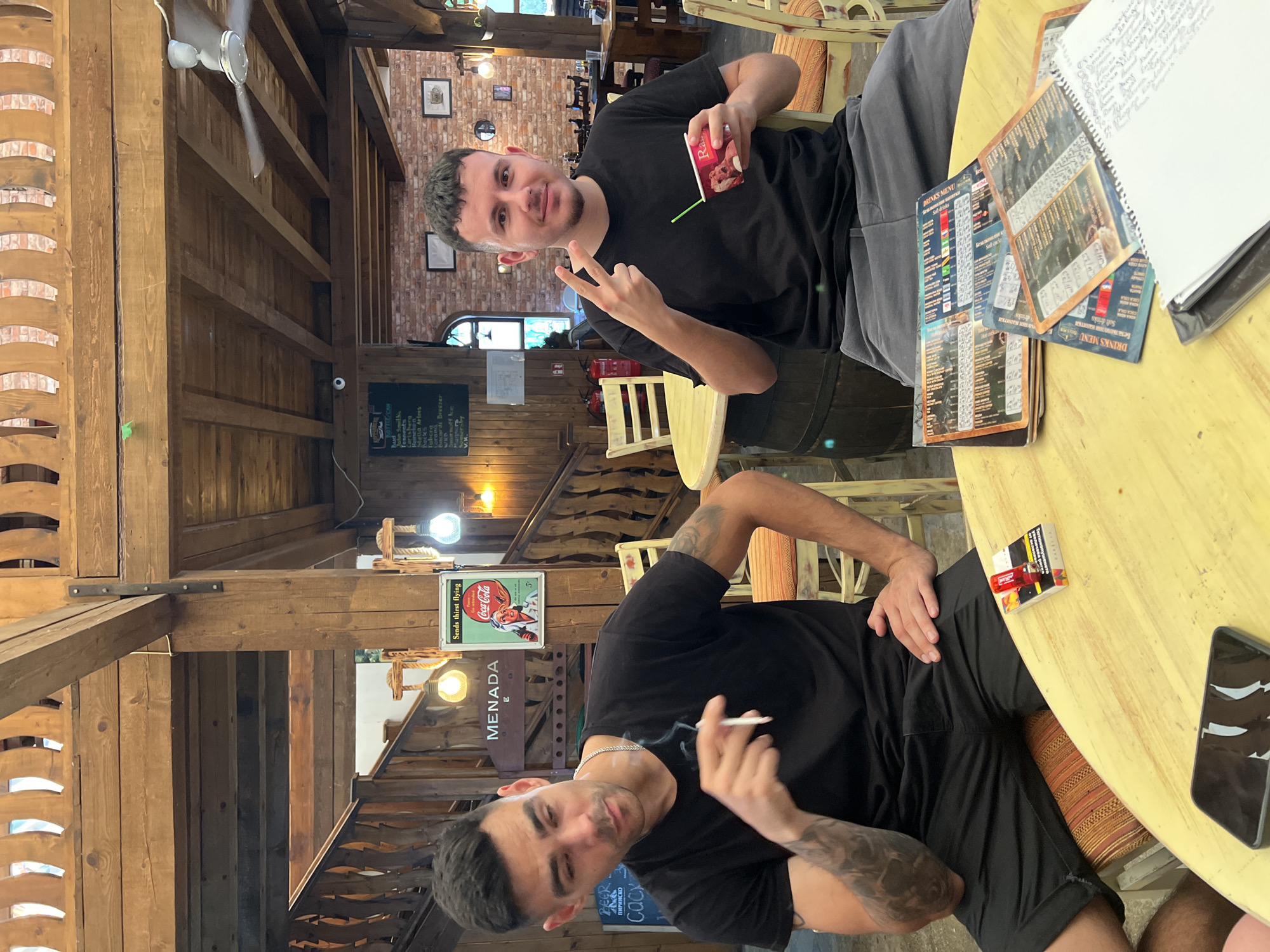 Afternoon hangout around a tattoo studio in Nesebar