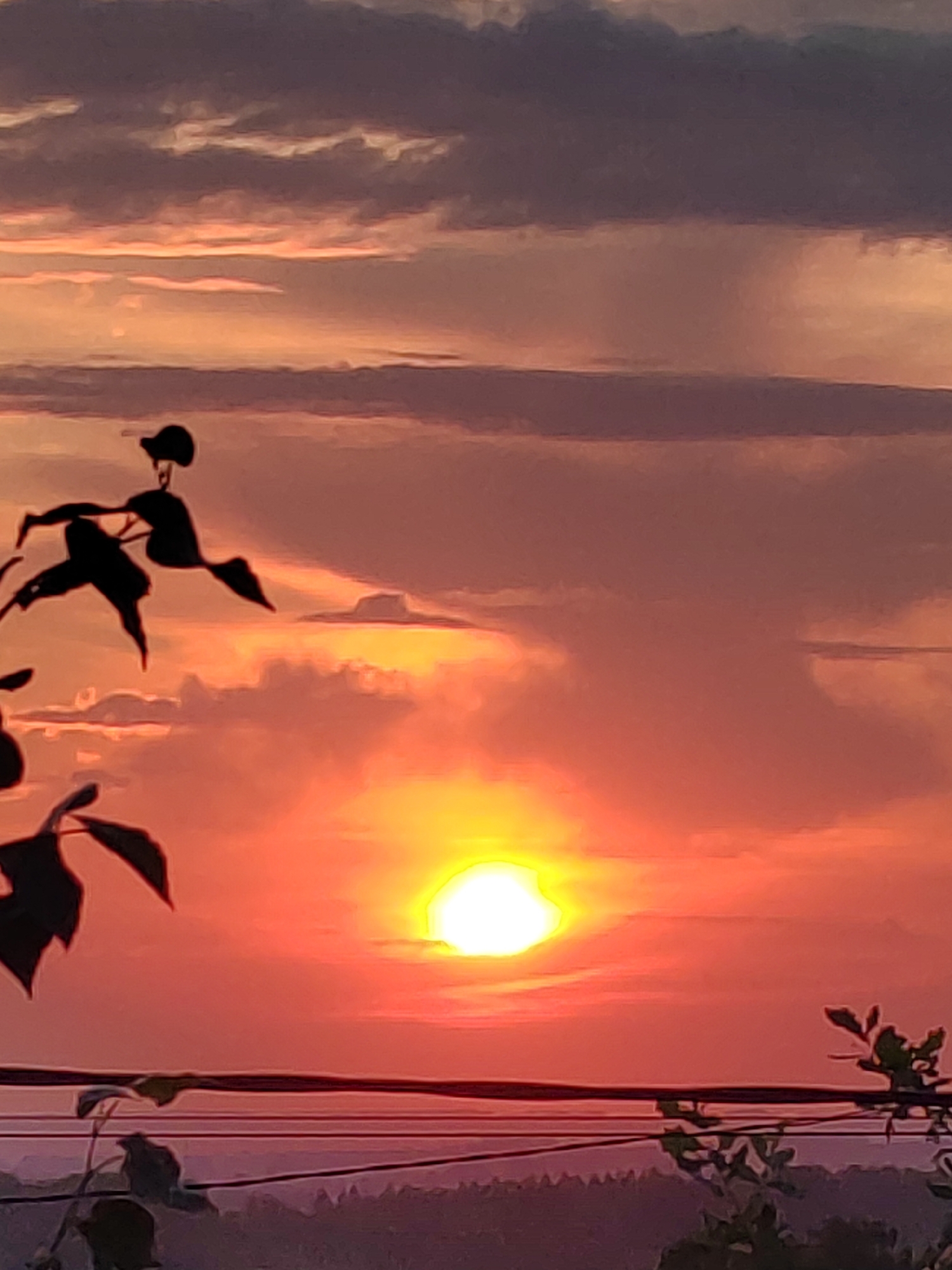 Vivid summer sunset over Kemerovo's waterfront, multiple angles
