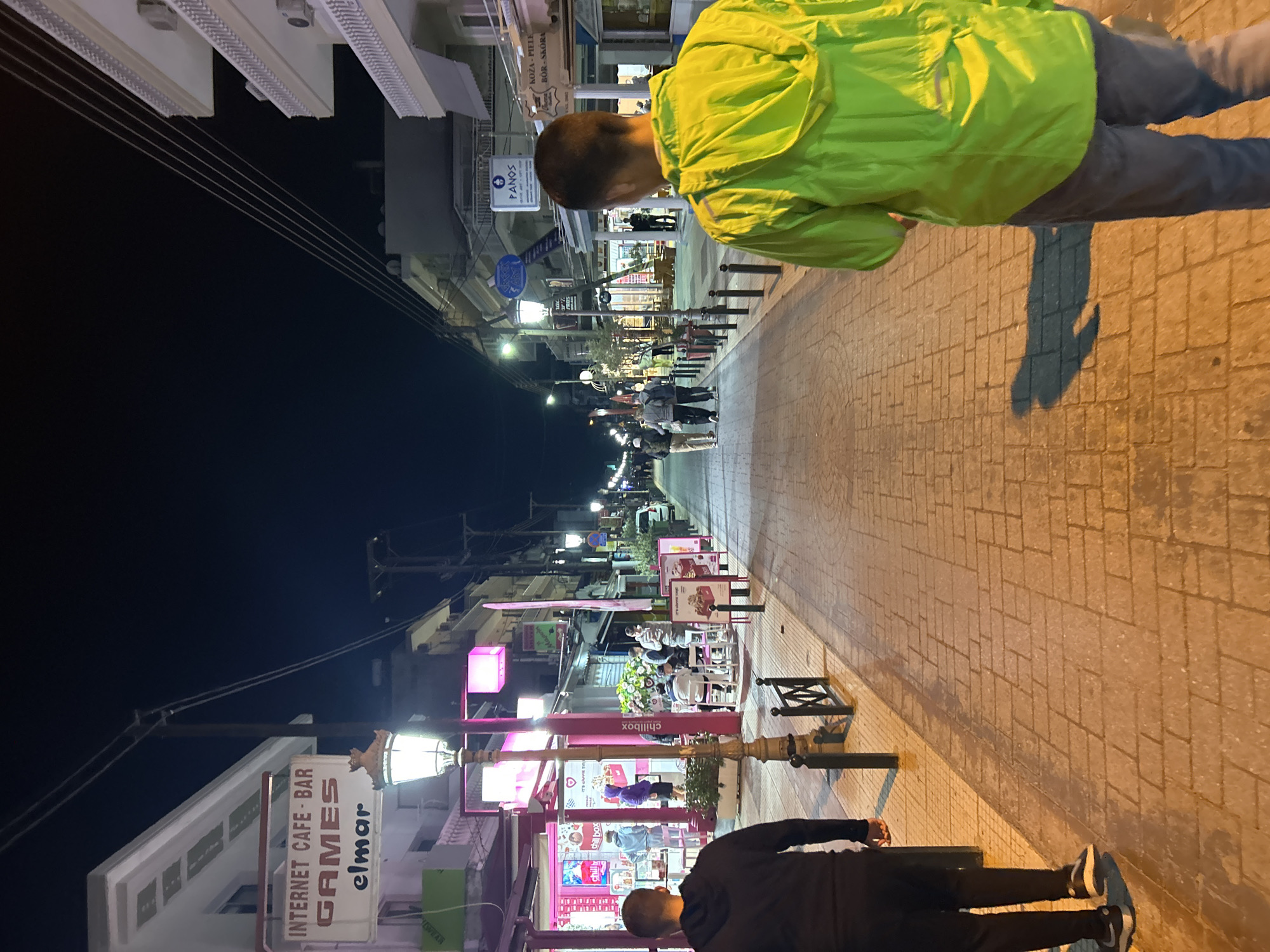 Evening ice cream outing captured in Katerini, Greece
