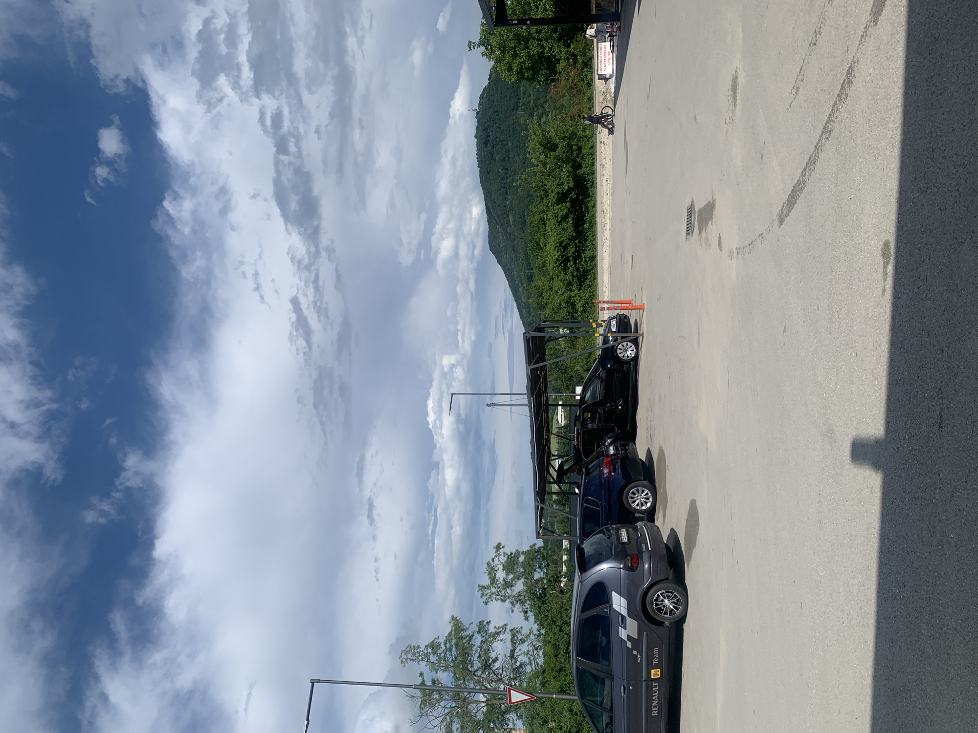 Daytime parking area photographed in Gabrovo, Bulgaria