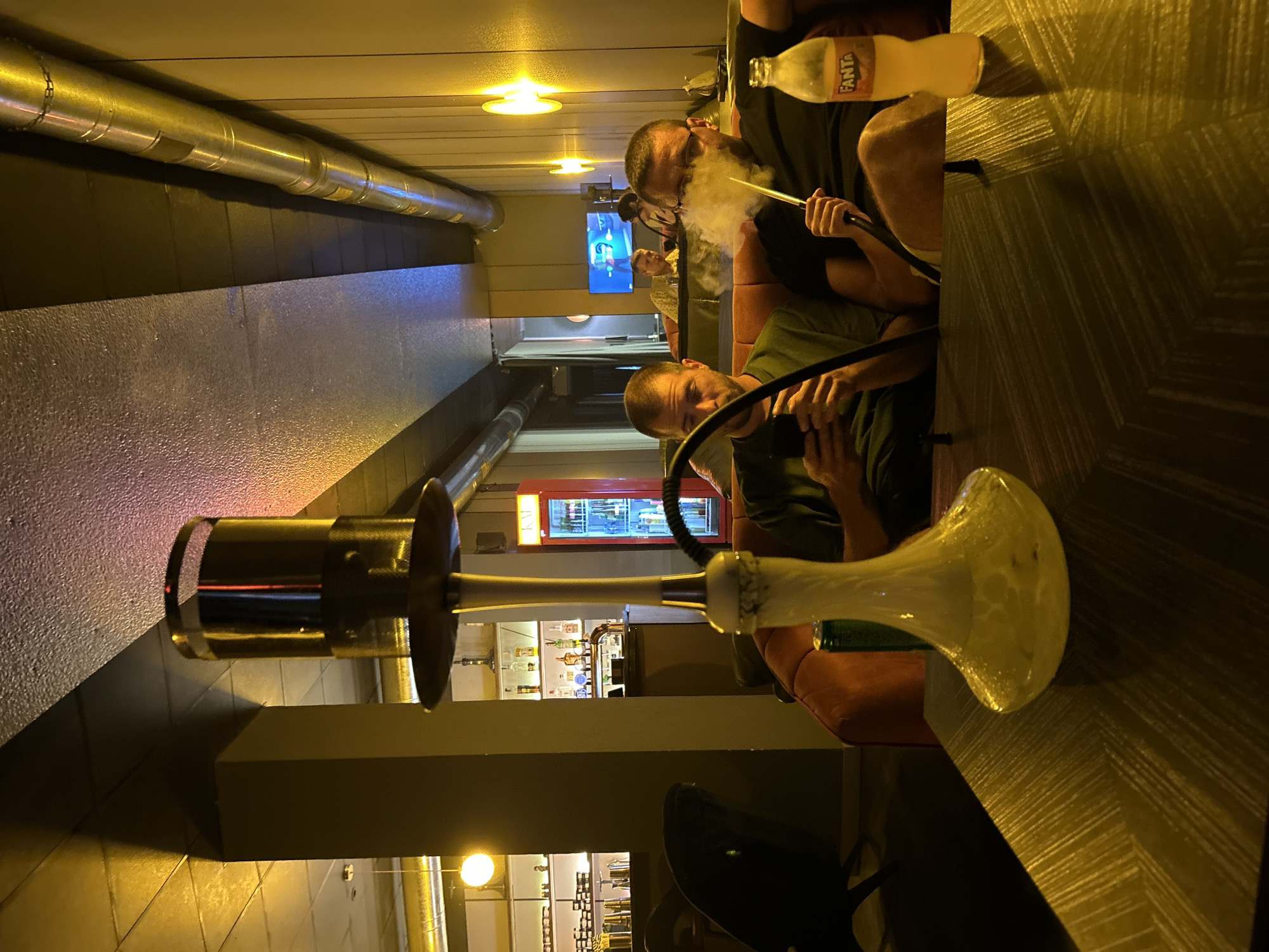 Evening at a Batumi lounge bar, inside and out