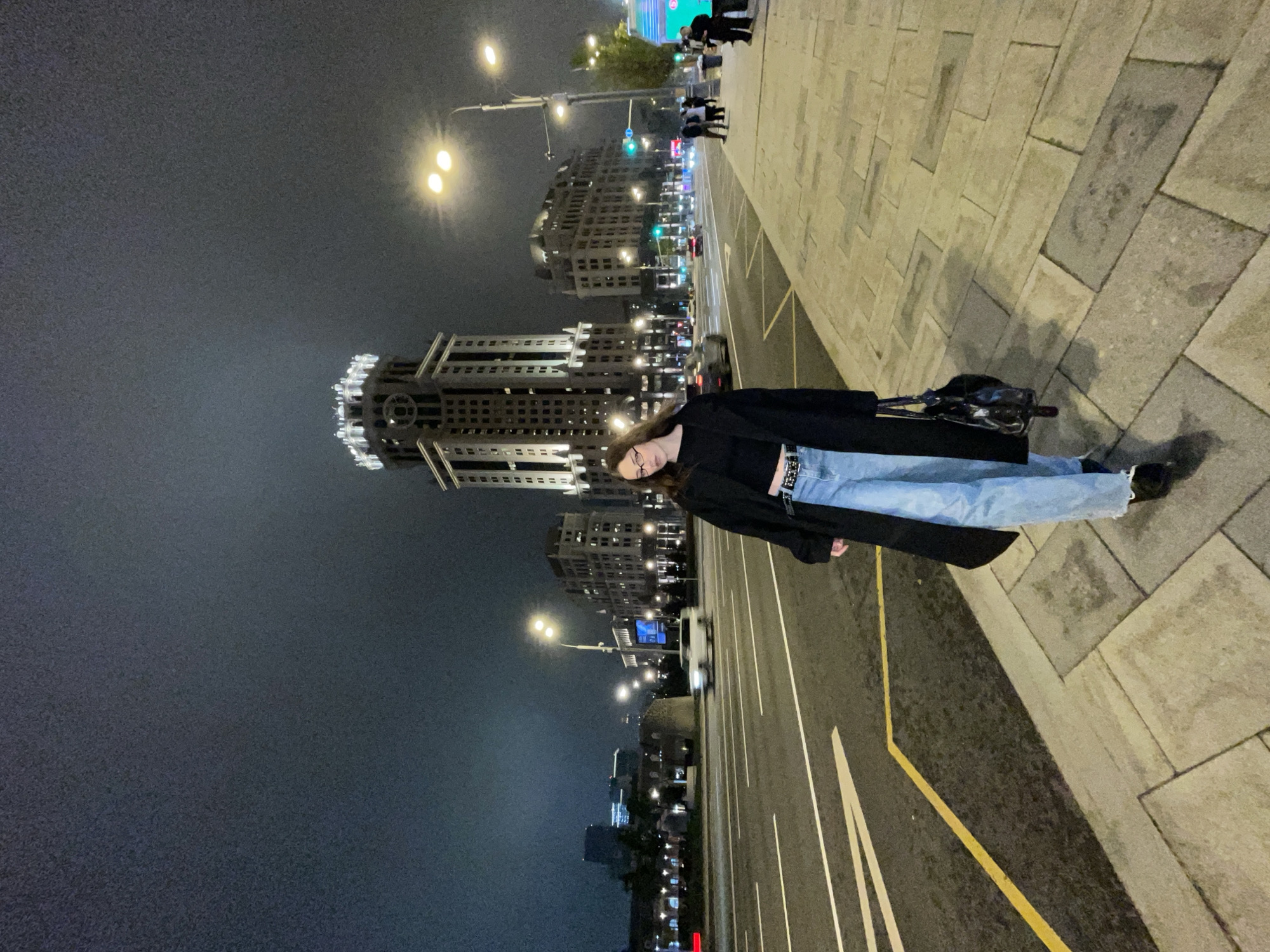 Person in black coat observed on Moscow sidewalk
