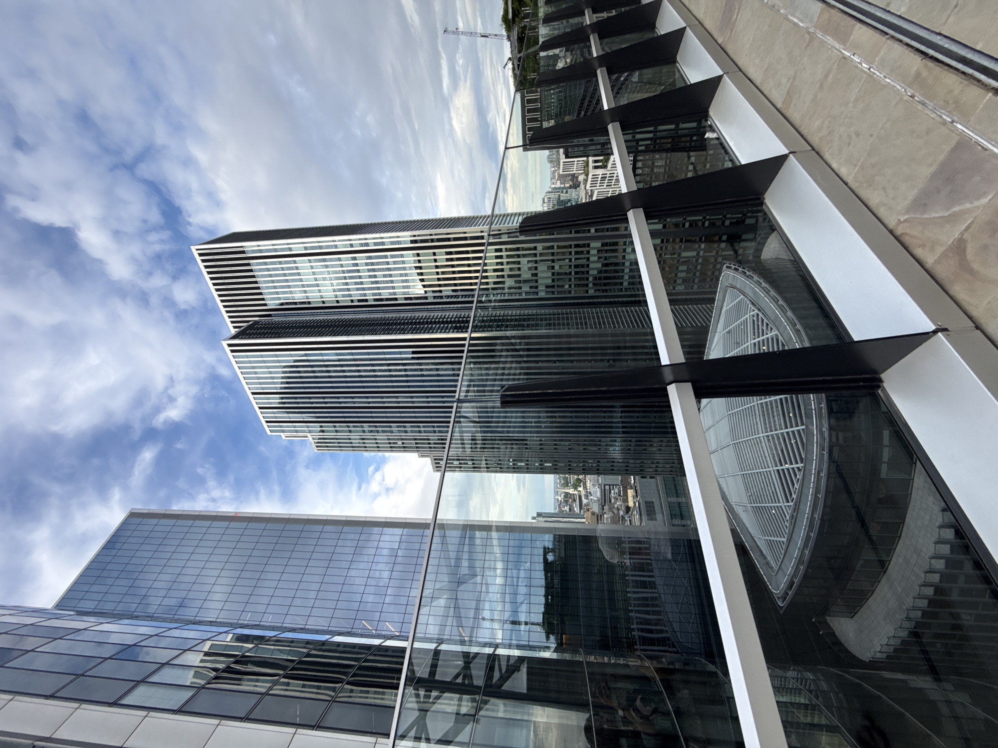 Rooftops, streets, and towers in the City of London