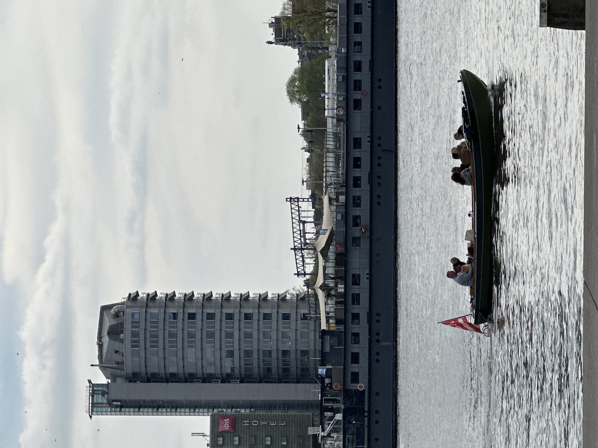 Routine waterfront activities observed in Amsterdam canal district