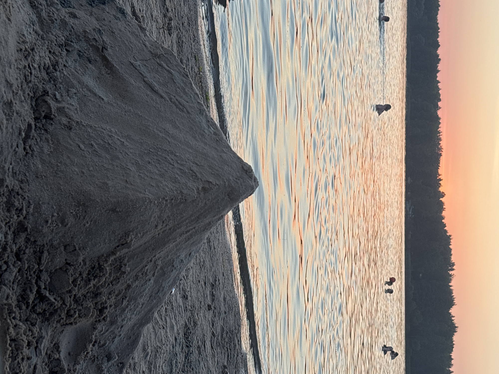 Summer swim session at sunset, with scattered city and nature asides