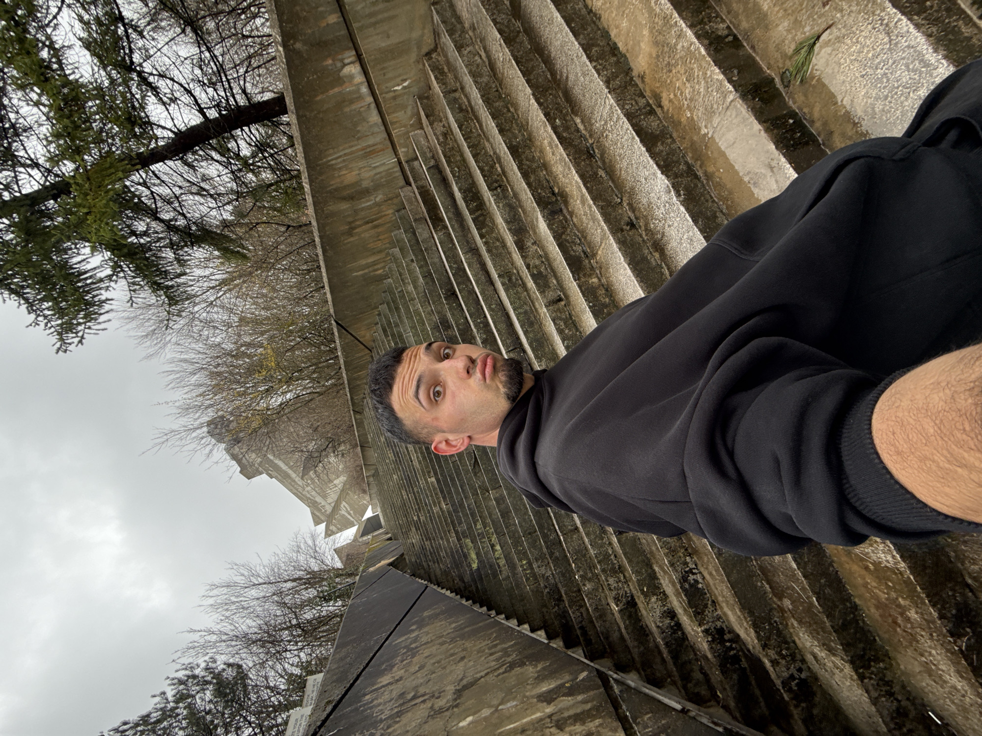 Visitor observed at Bulgaria's 1300 Years Monument in Shumen