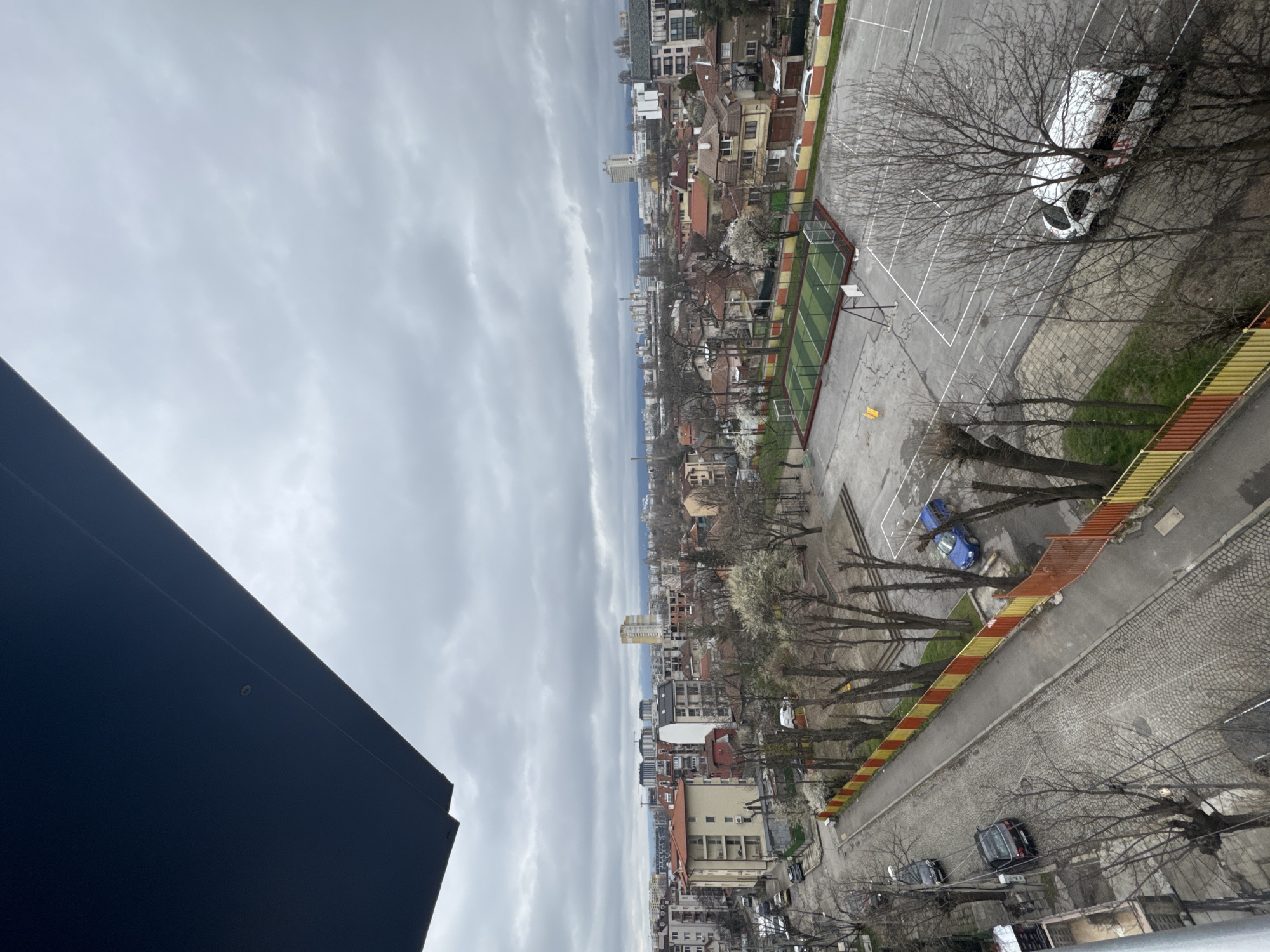 Morning breakfast and city views captured in Sofia
