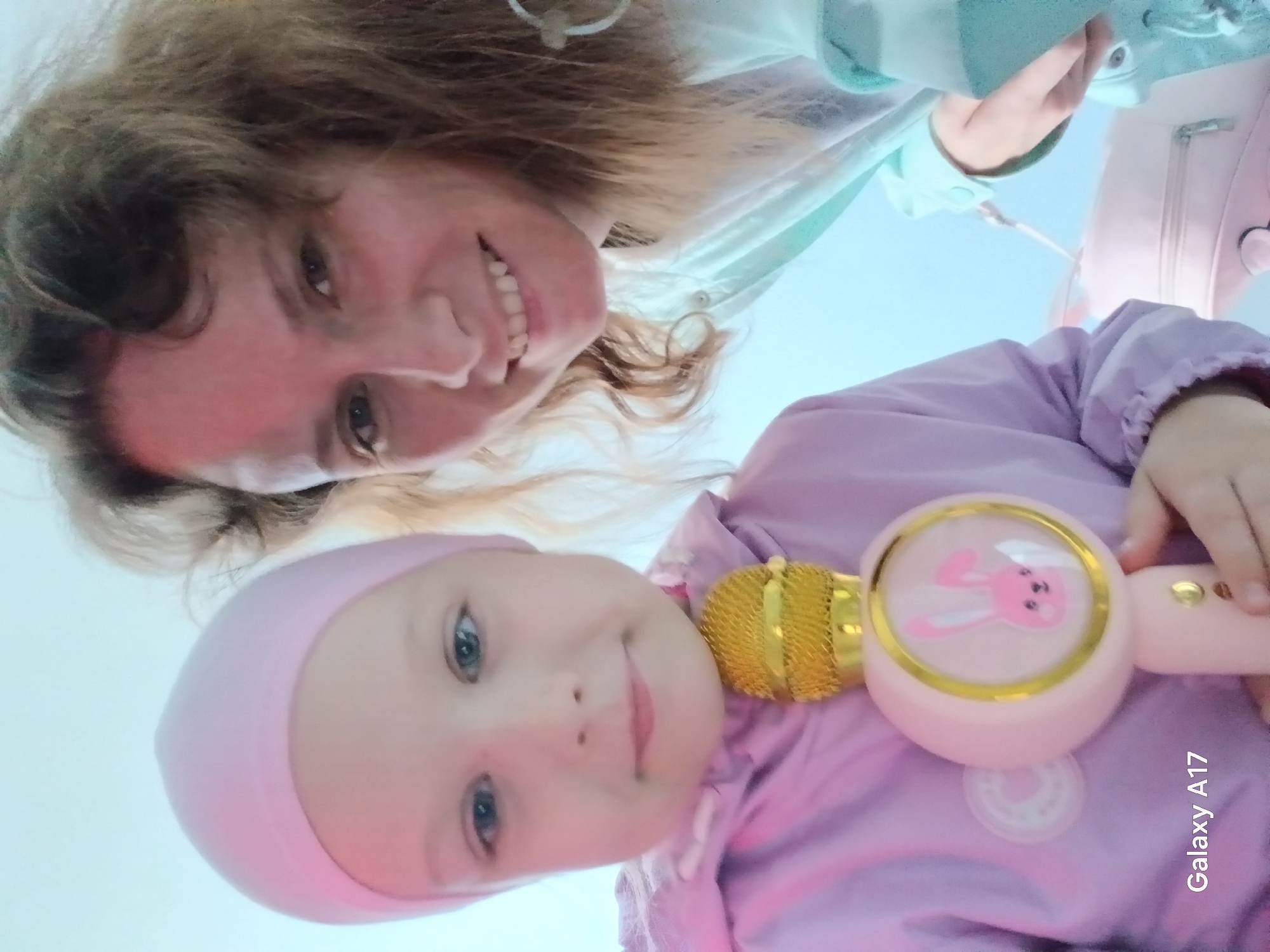 Mother and child's early morning outing in Yekaterinburg