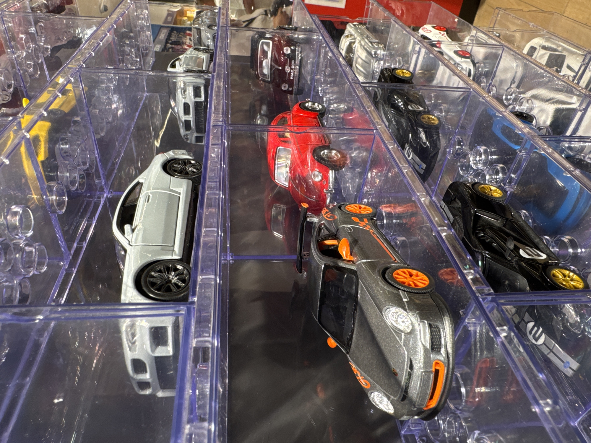 Model car shop and airport activity at Otopeni, Romania
