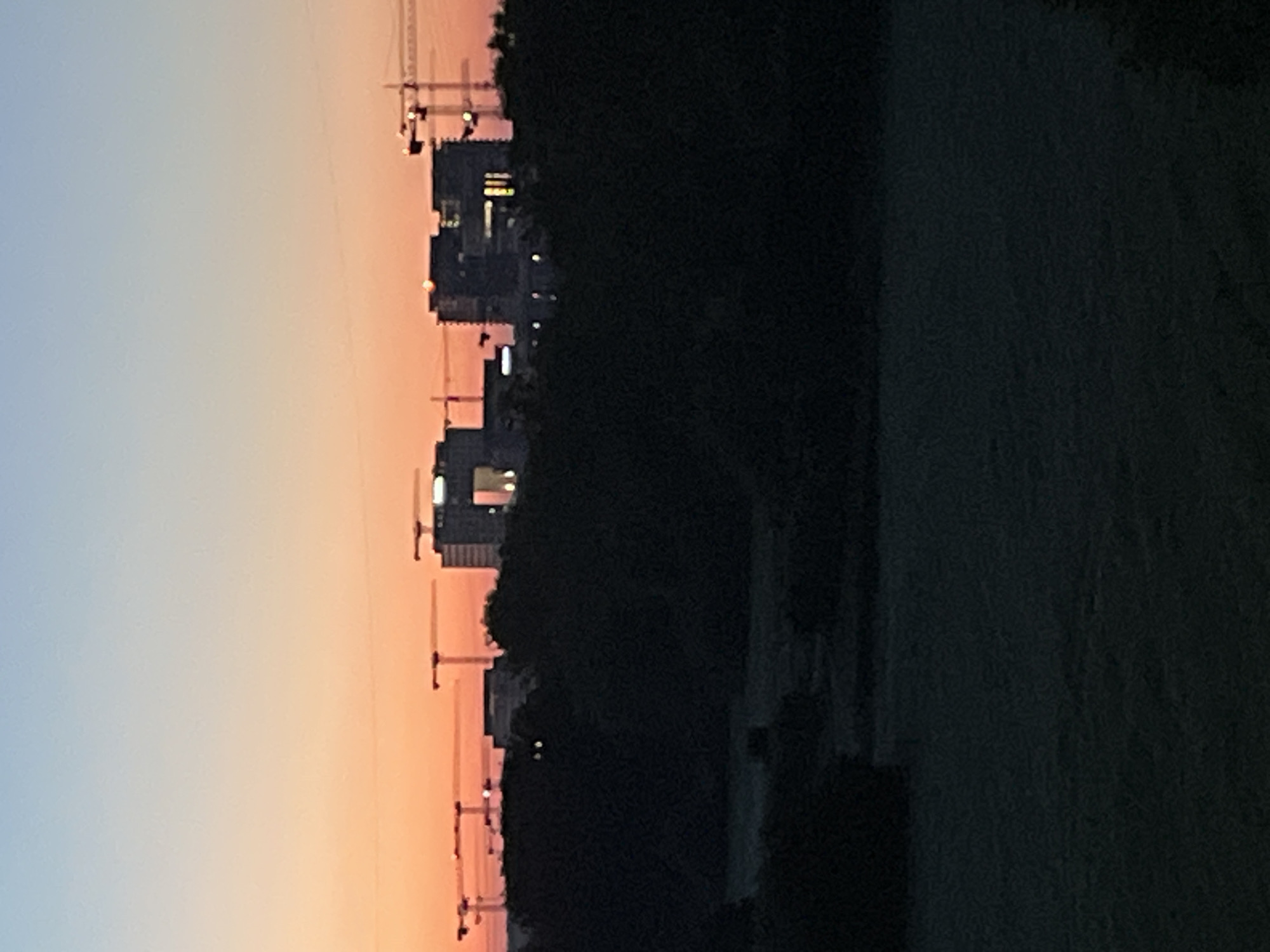 Sunset to twilight transition over Leudelange, Luxembourg