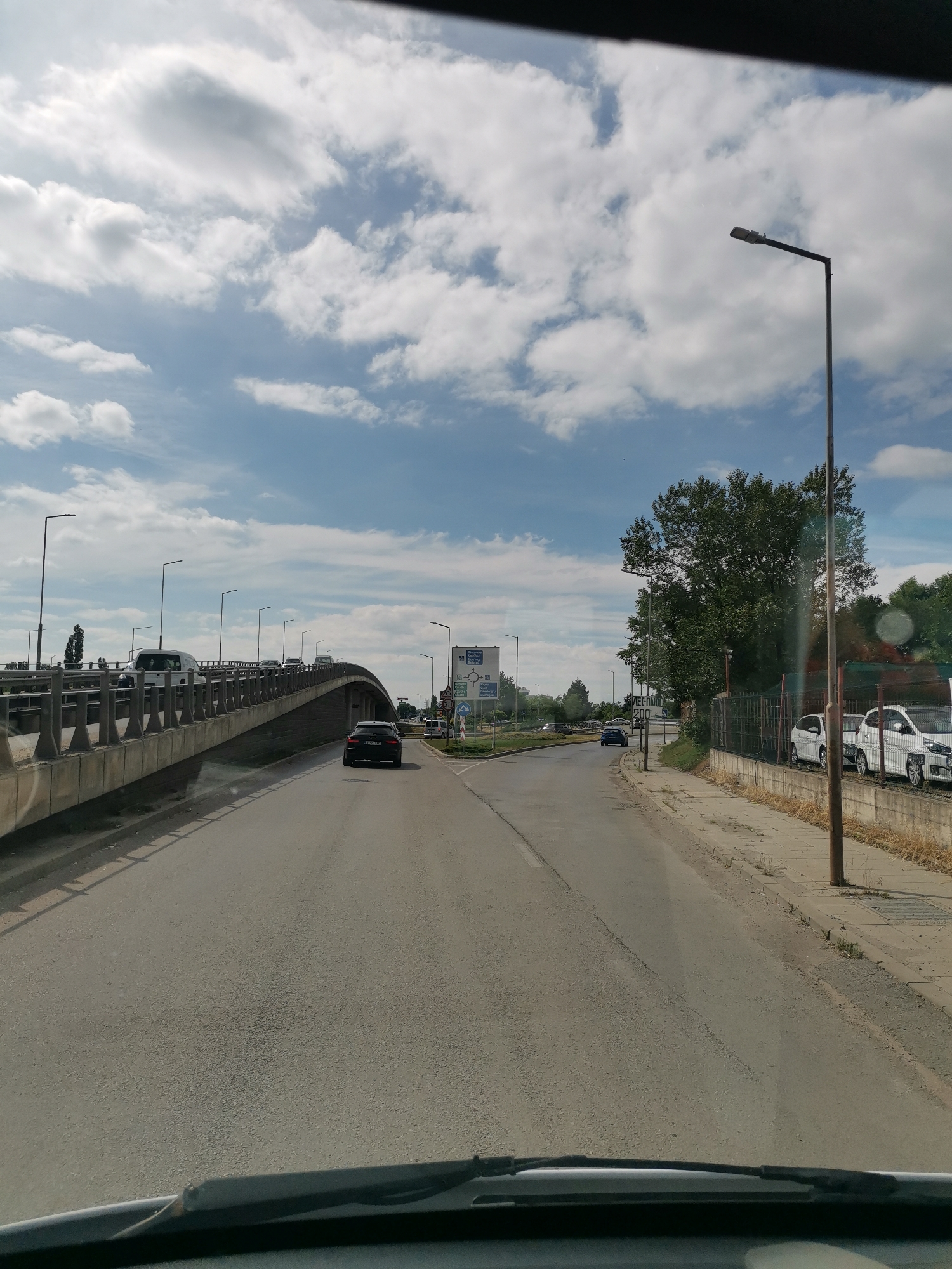 Driver documents routine travel through Sofia roads and facilities
