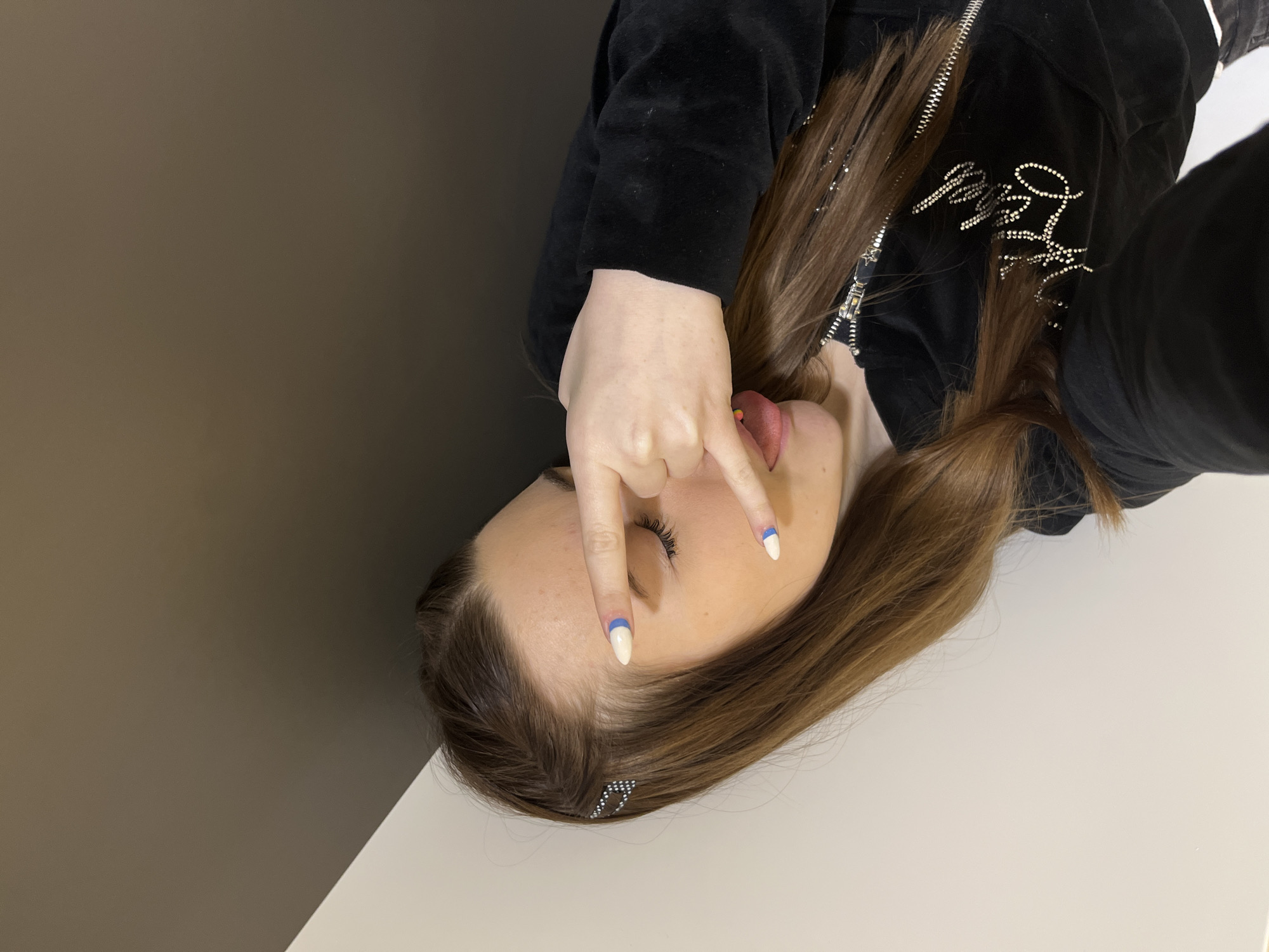 Indoor scenes documented in Sofia: woman, plants, lockers
