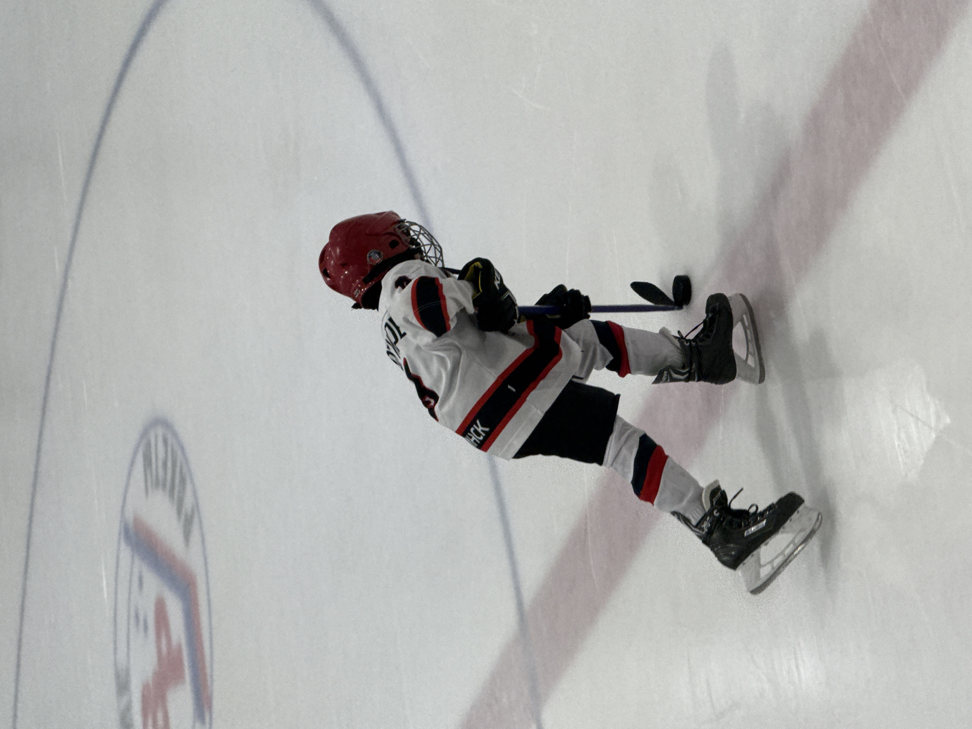 Youth hockey on the ice in Votkinsk, Russia