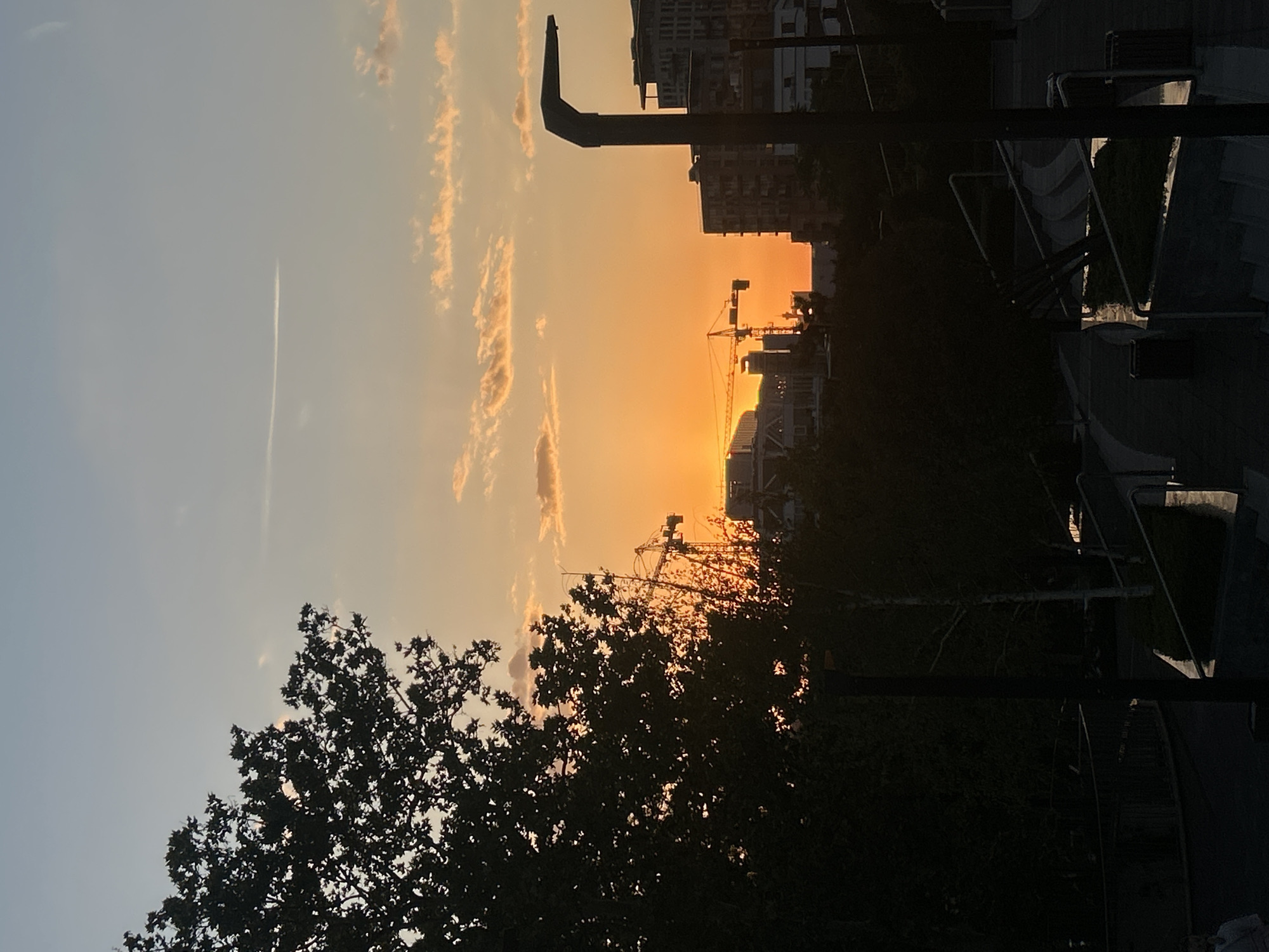 Belgrade sunset documented across multiple city locations