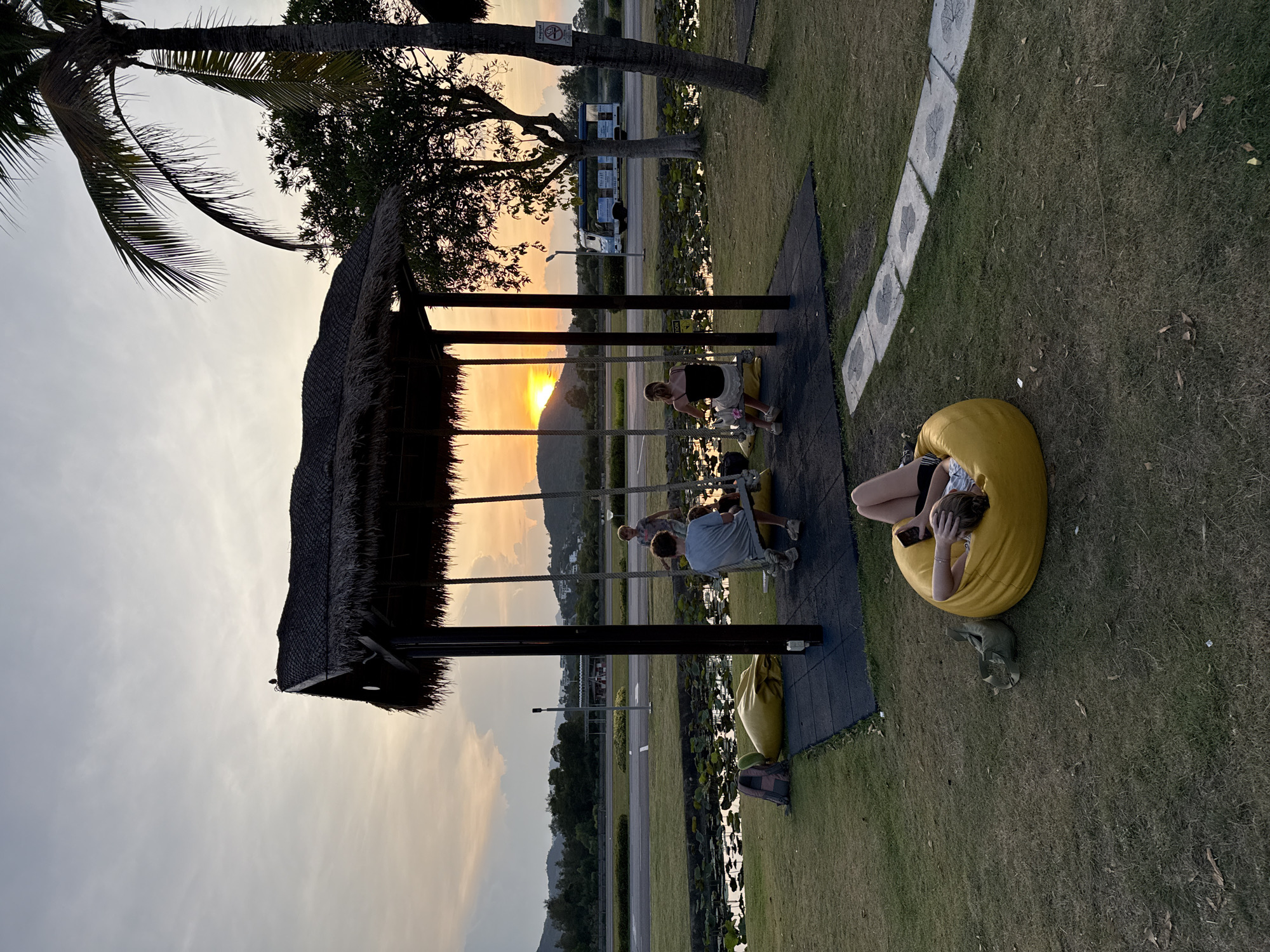 Wading birds and sunset views at a Ko Samui pond