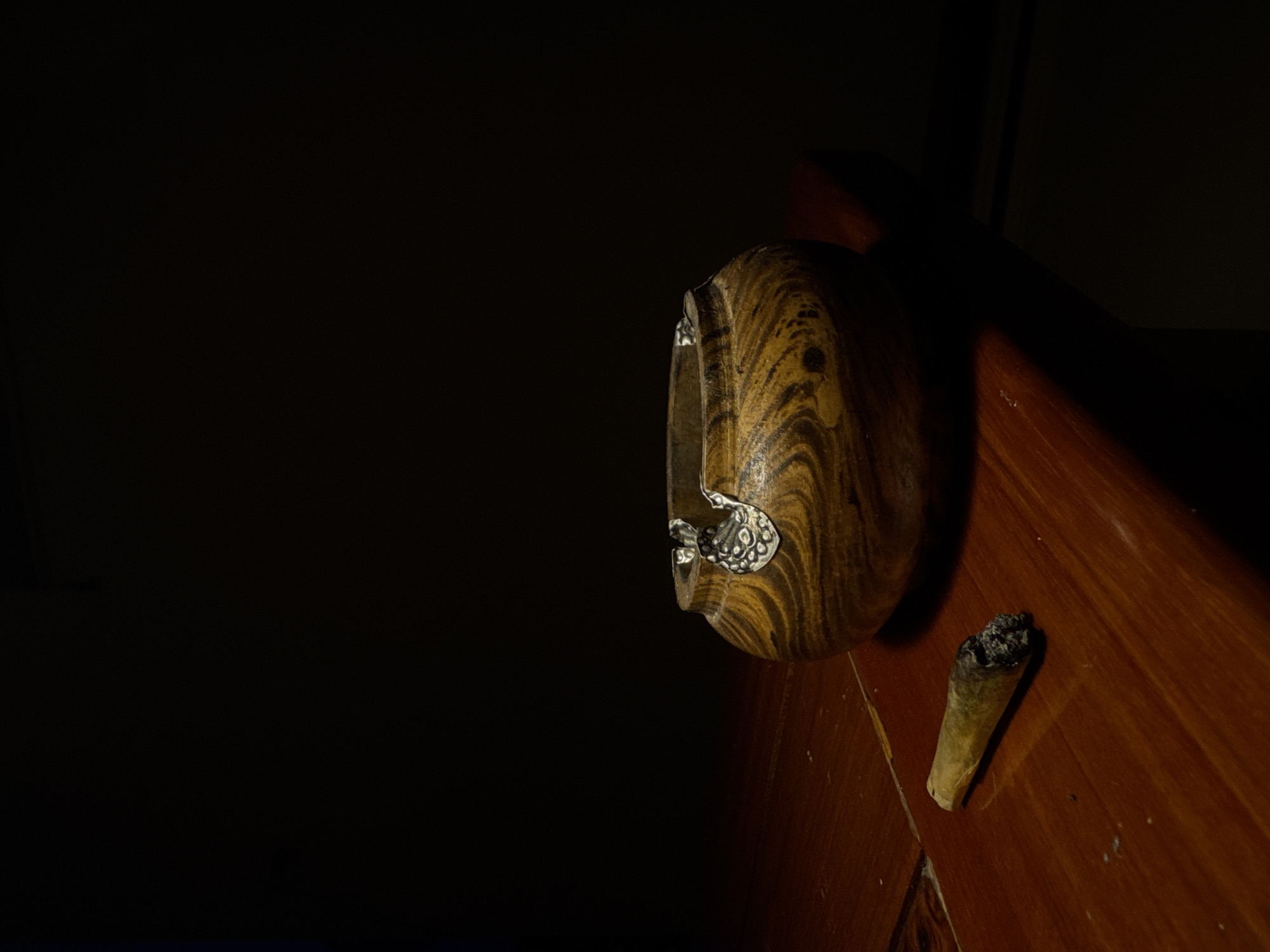 Wooden bowl documented on table in Thai subdistrict