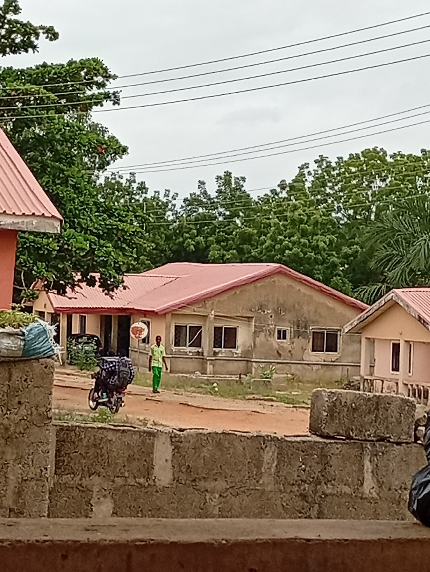 Morning street life captured in unknown residential district
