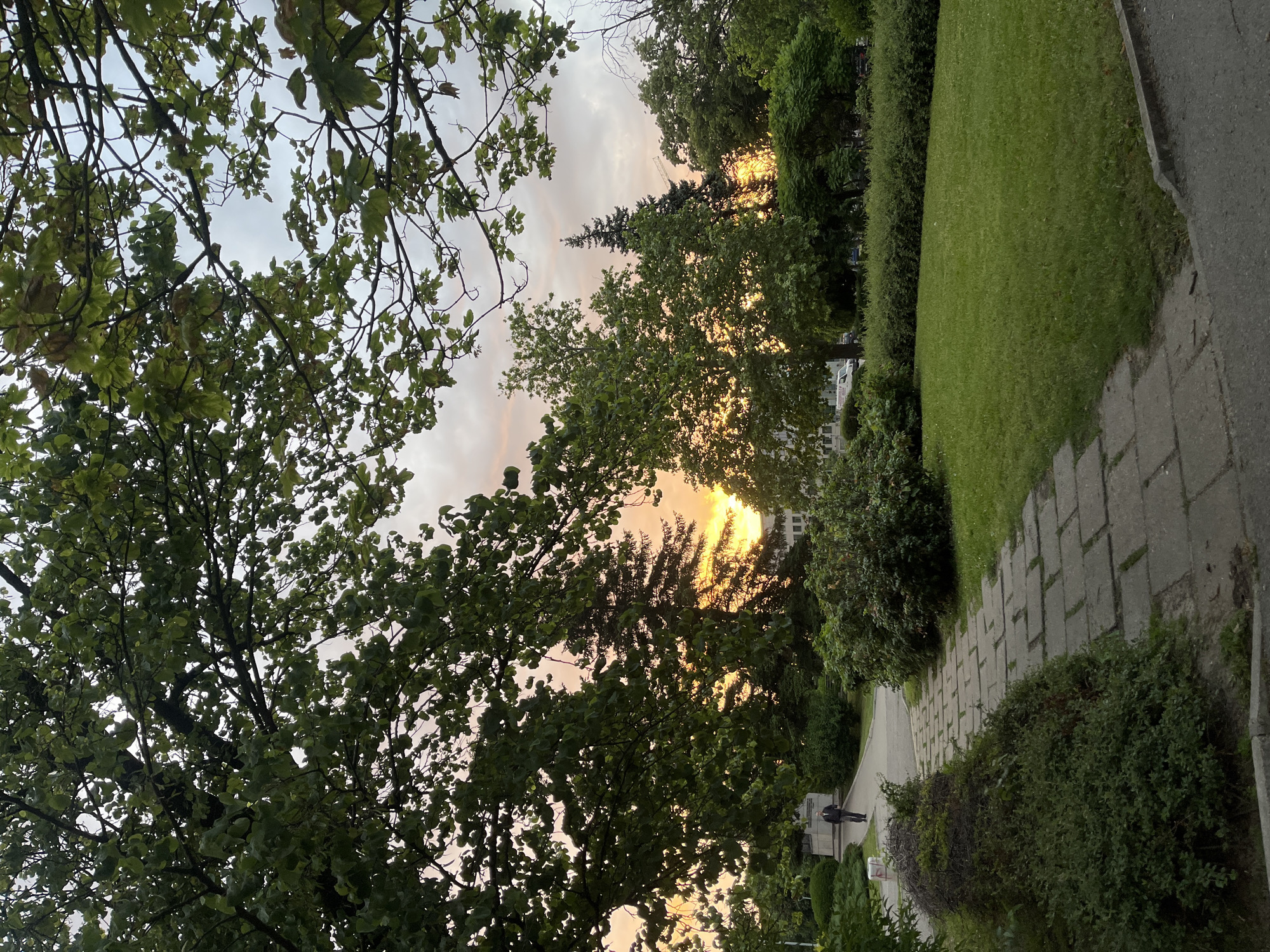 Sunset scenes documented across Ruse, Bulgaria parks and cityscape