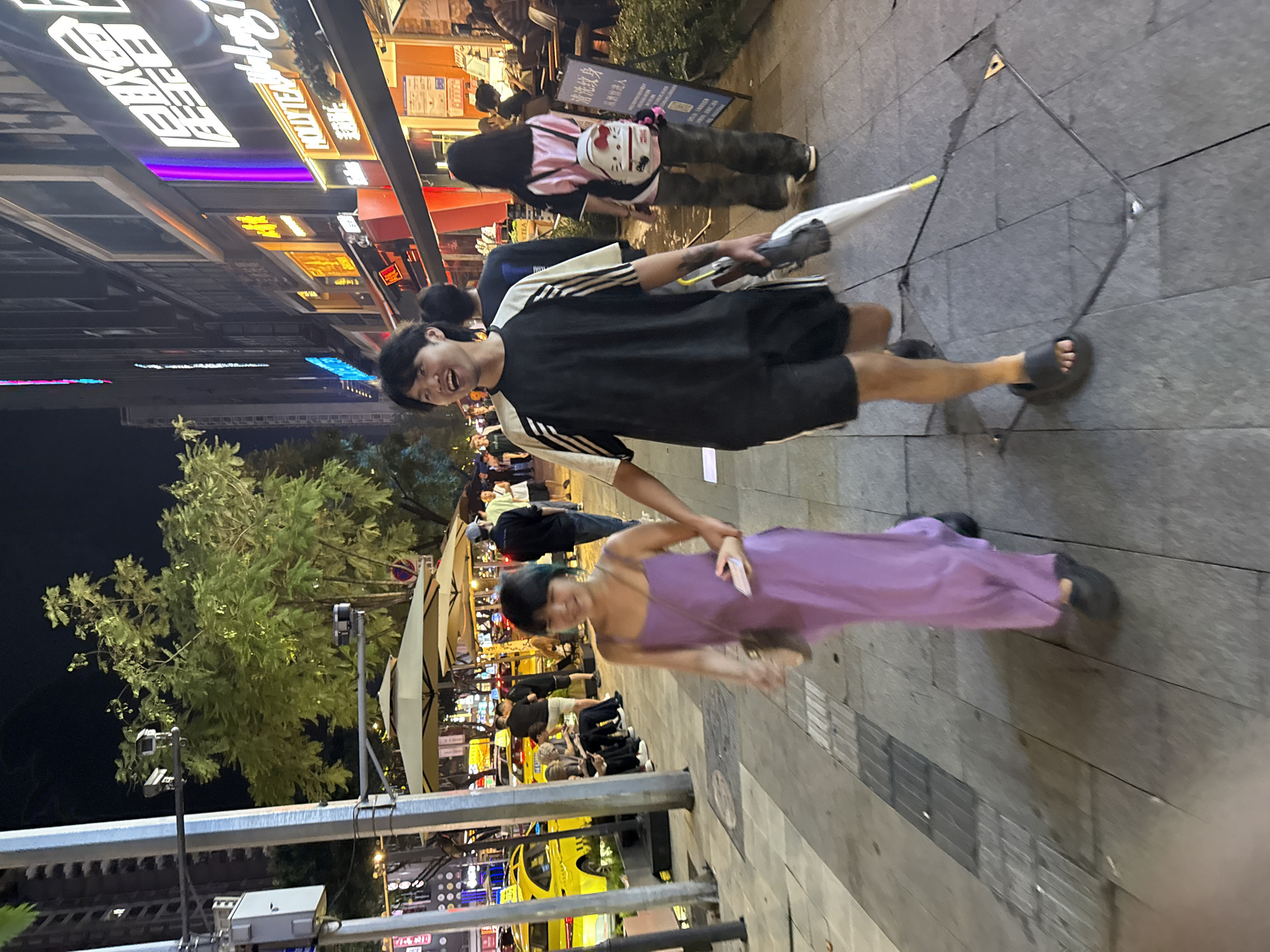 Chongqing nightlife streets buzzing with neon and foot traffic