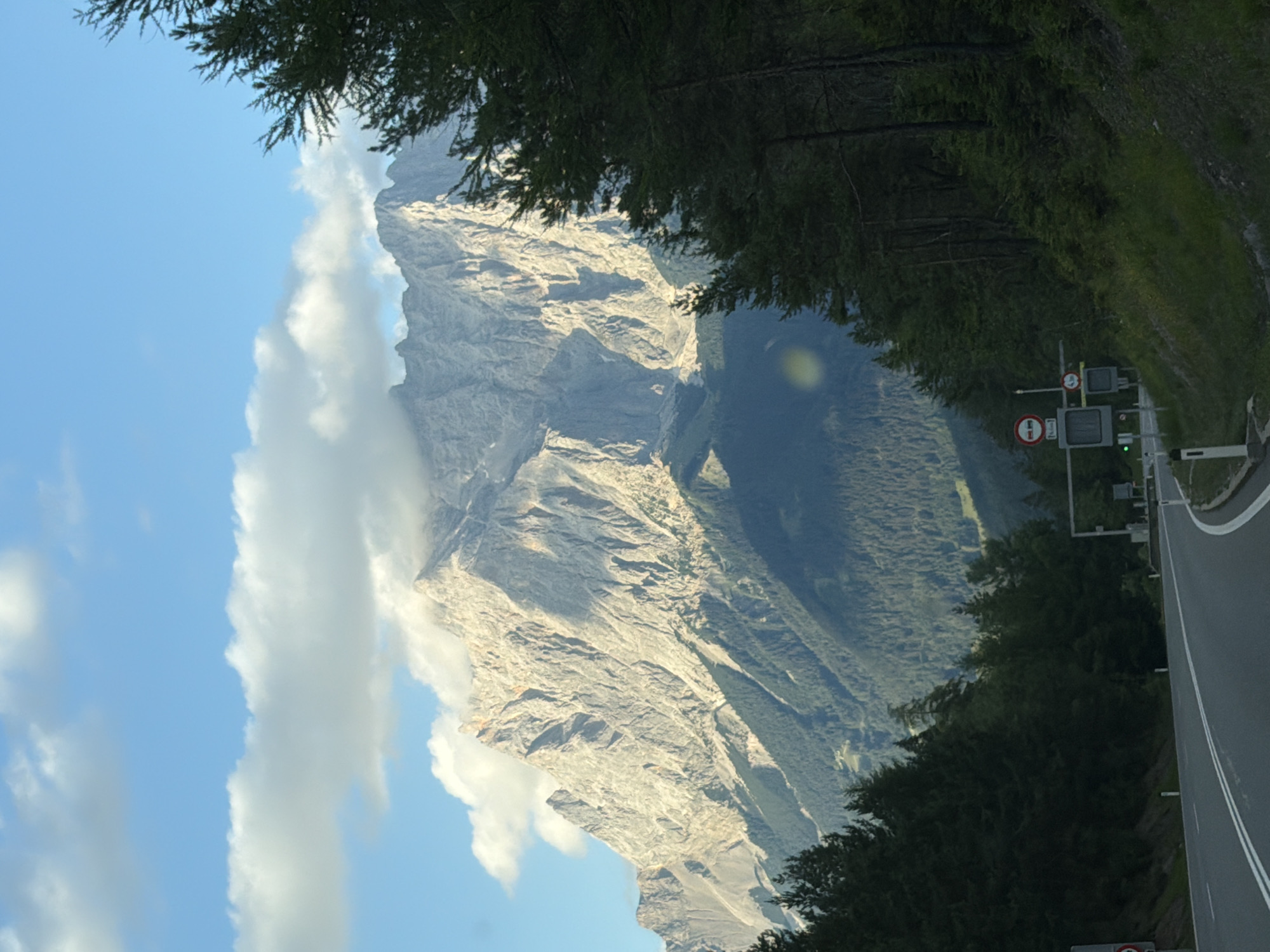 Alpine peaks catch warm late-afternoon light near Biberwier, Austria