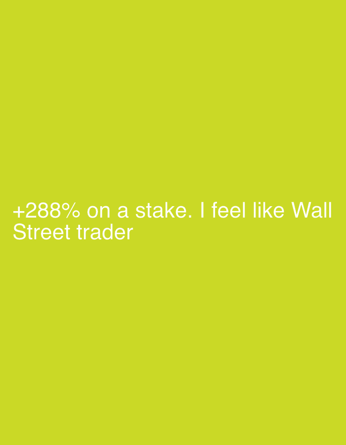 Mirabel resident shares +288% trading gain celebration message
