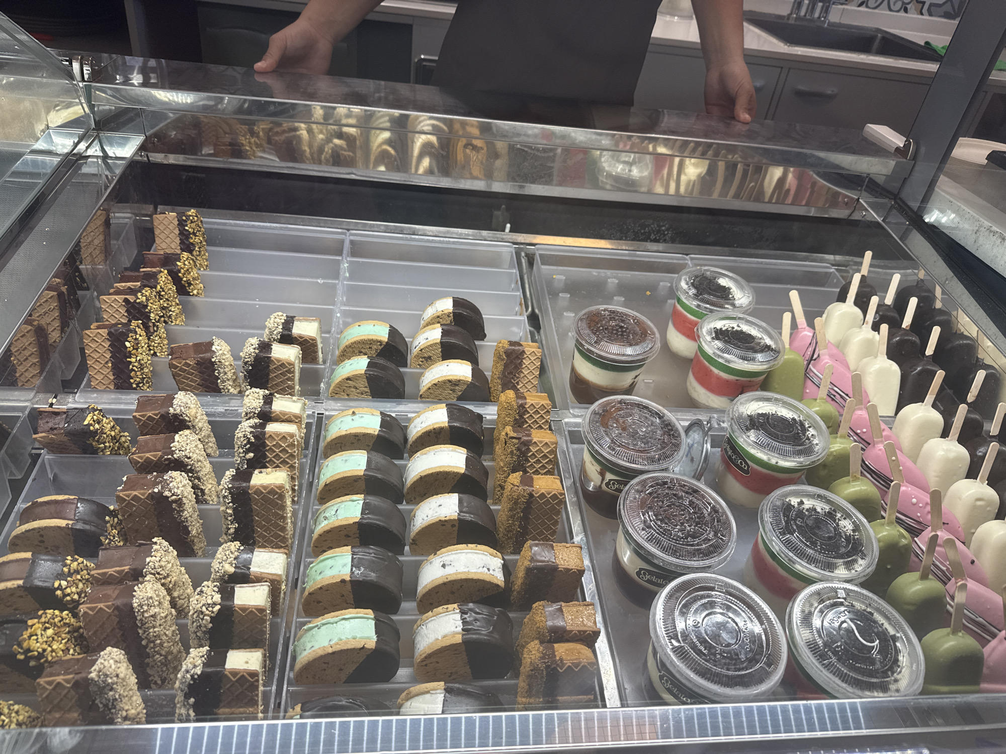 Evening scenes captured at Naples Florida gelato shop district