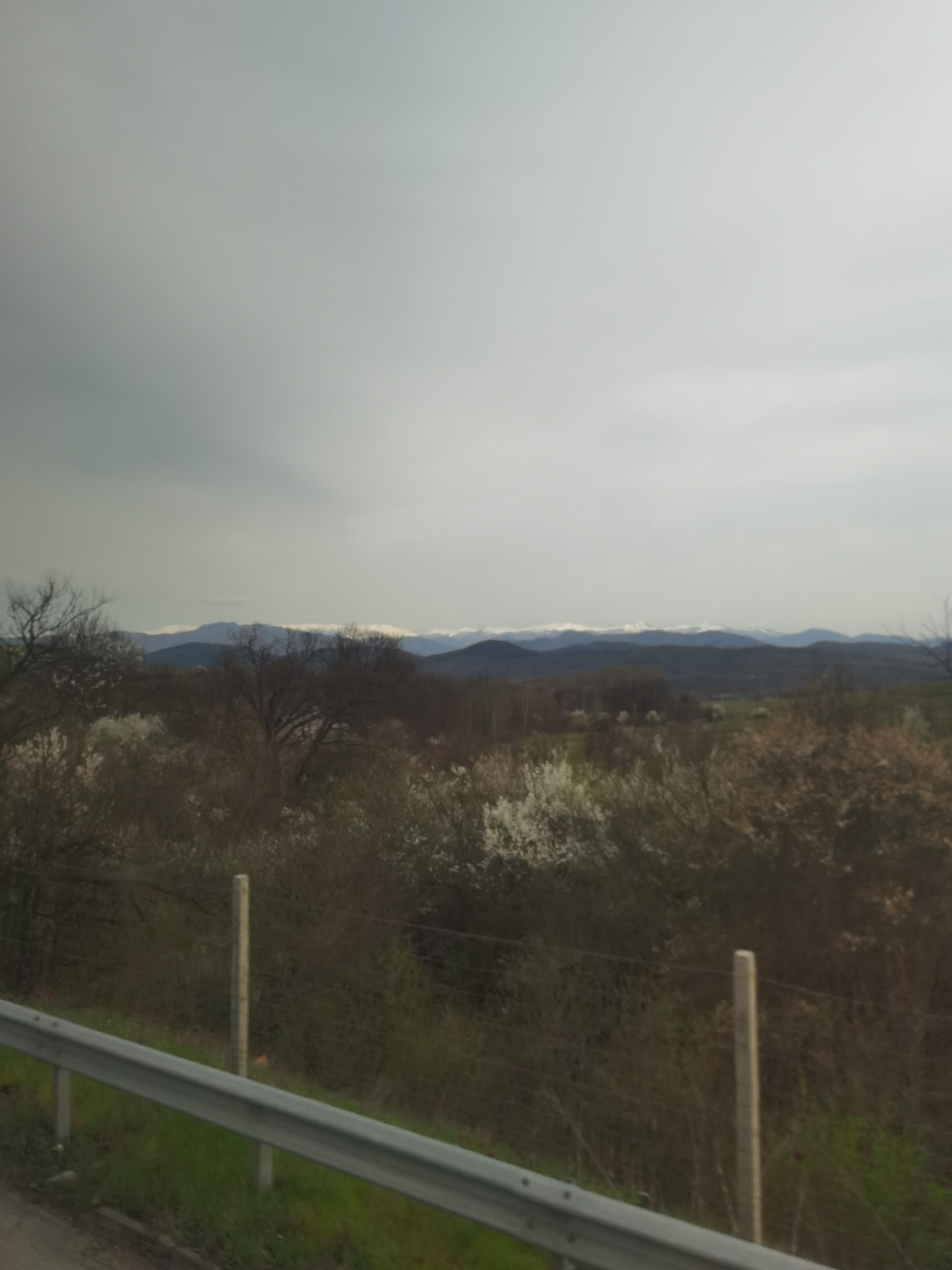 Overcast landscape photographed in Osikovitsa, Bulgaria
