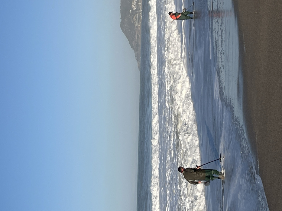 Morning beach activity observed along Alanya Turkey coastline