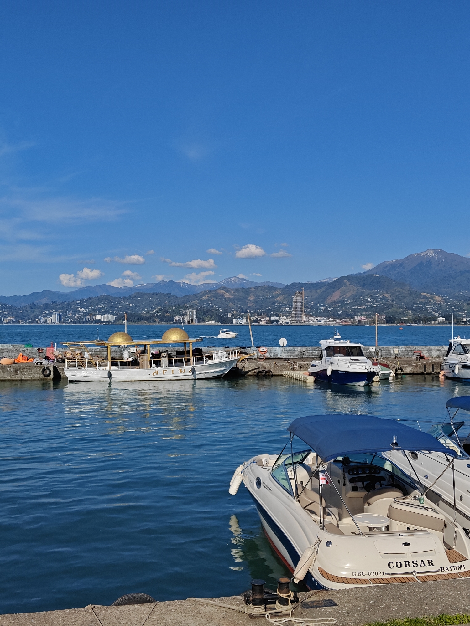 Tourist captures marina, port, and street scenes in Batumi
