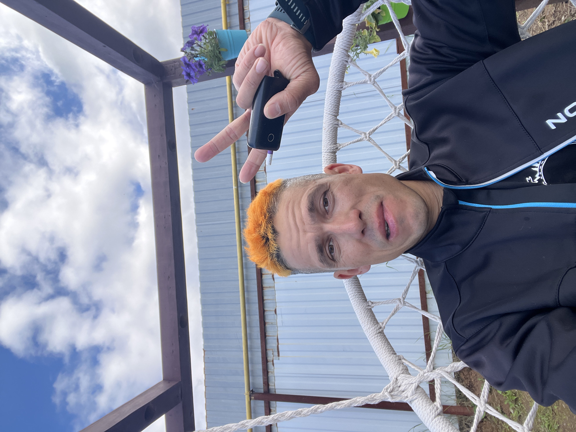 Chilling in a hammock chair in Chaikovsky, Russia