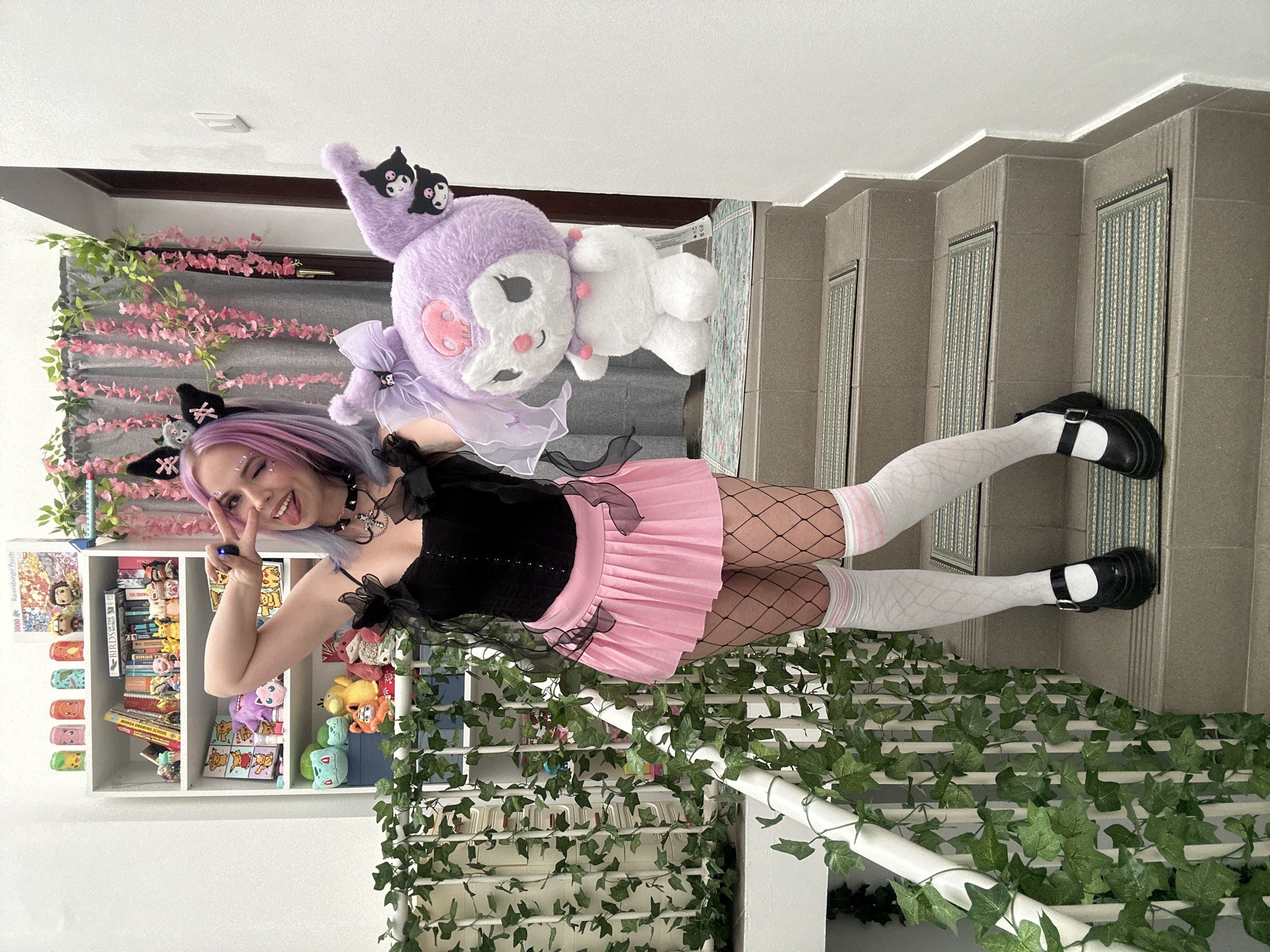 Cosplay photo session captured on Zagreb staircase