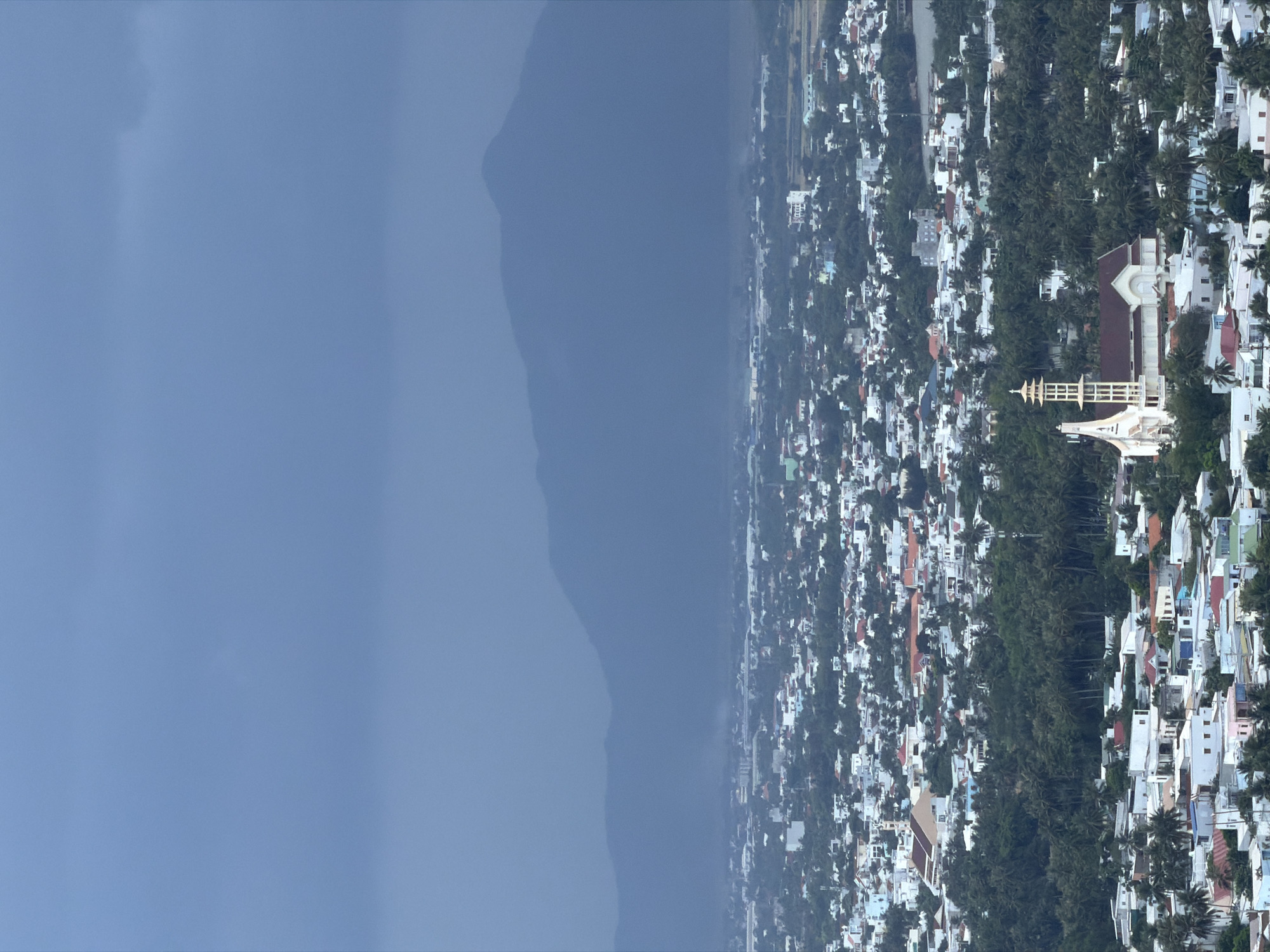 Aerial view captures Nha Trang under stormy skies
