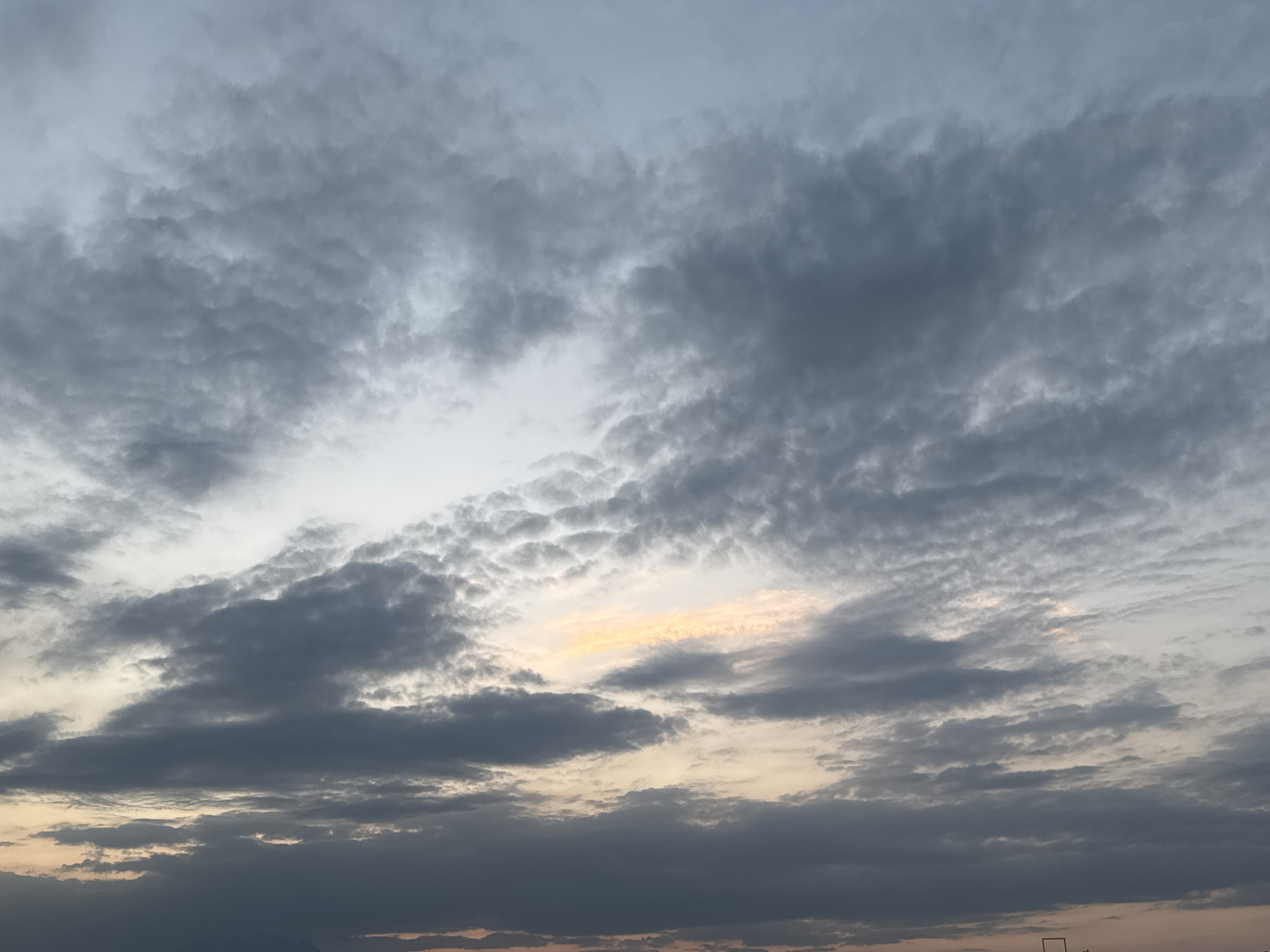 Dramatic overcast sunrise observed over San Francisco Ocotlán, Mexico