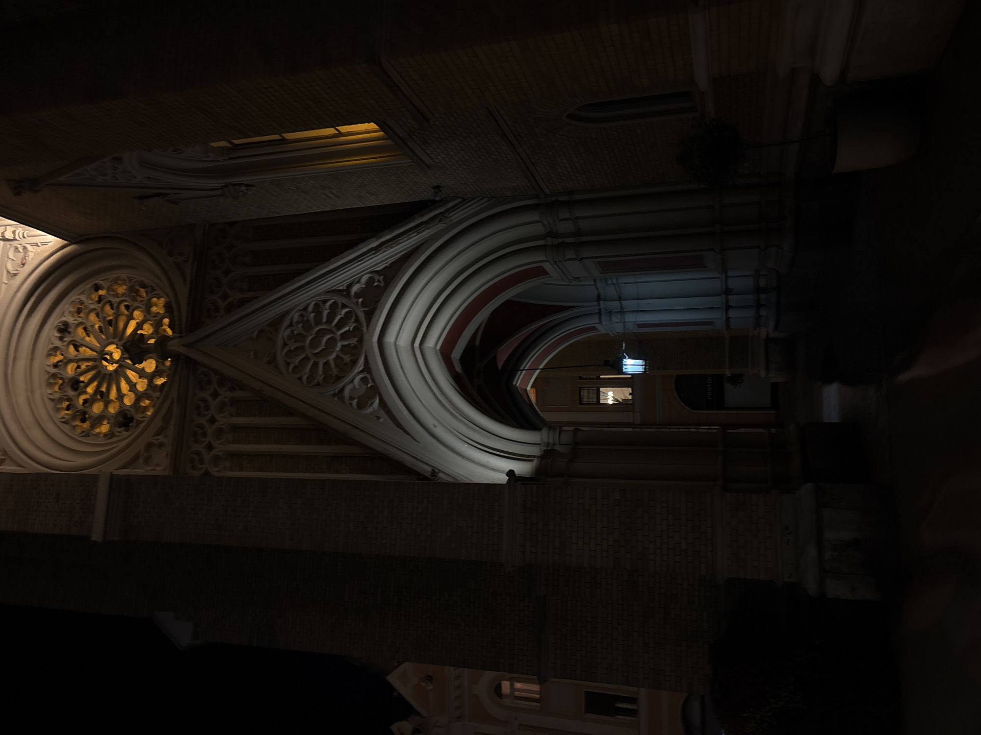 Evening documentation of Novi Sad's Liberty Square and cathedral