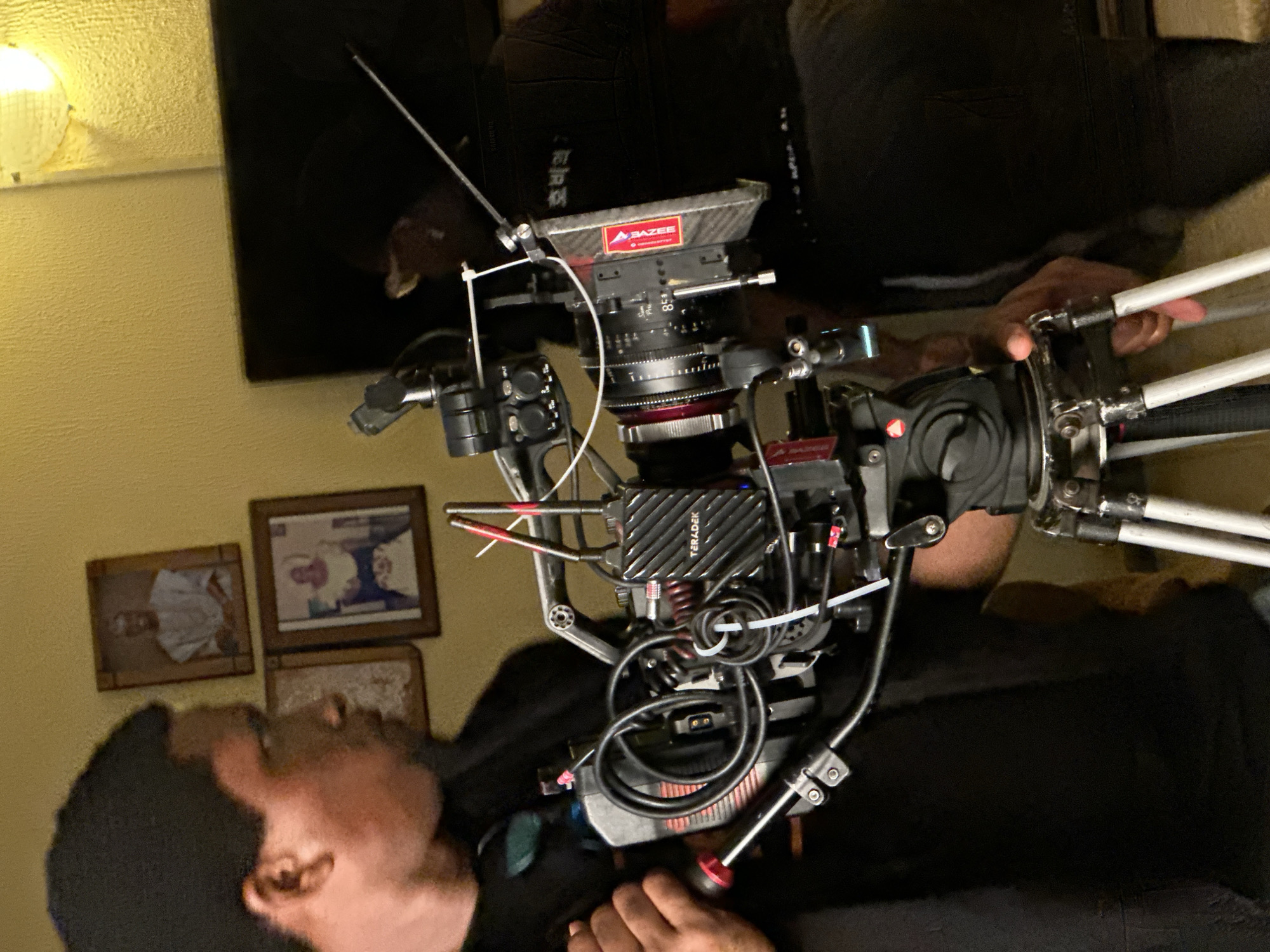 Film production underway in Lagos studio with professional equipment