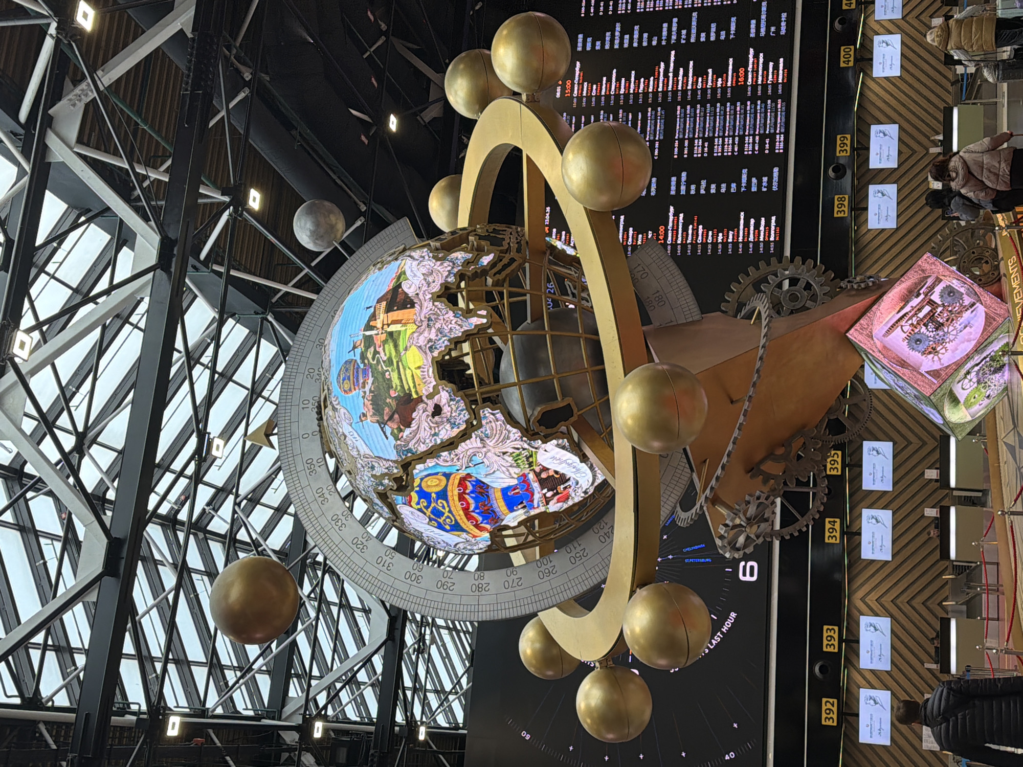Globe art installation spotted inside unknown building
