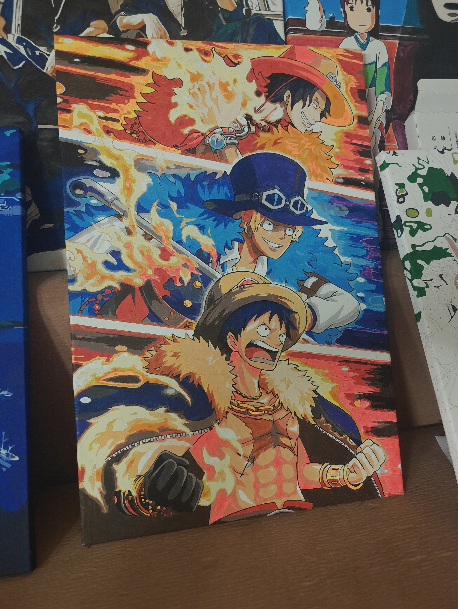 Anime paintings featuring Totoro, witch characters documented by witness