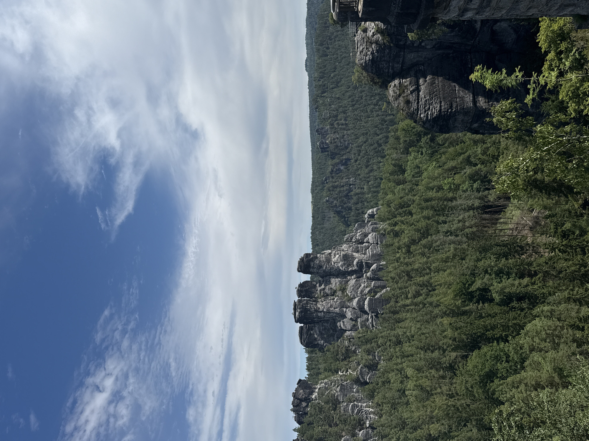 Exploring Bastei's sandstone cliffs and bridge in Saxon Switzerland