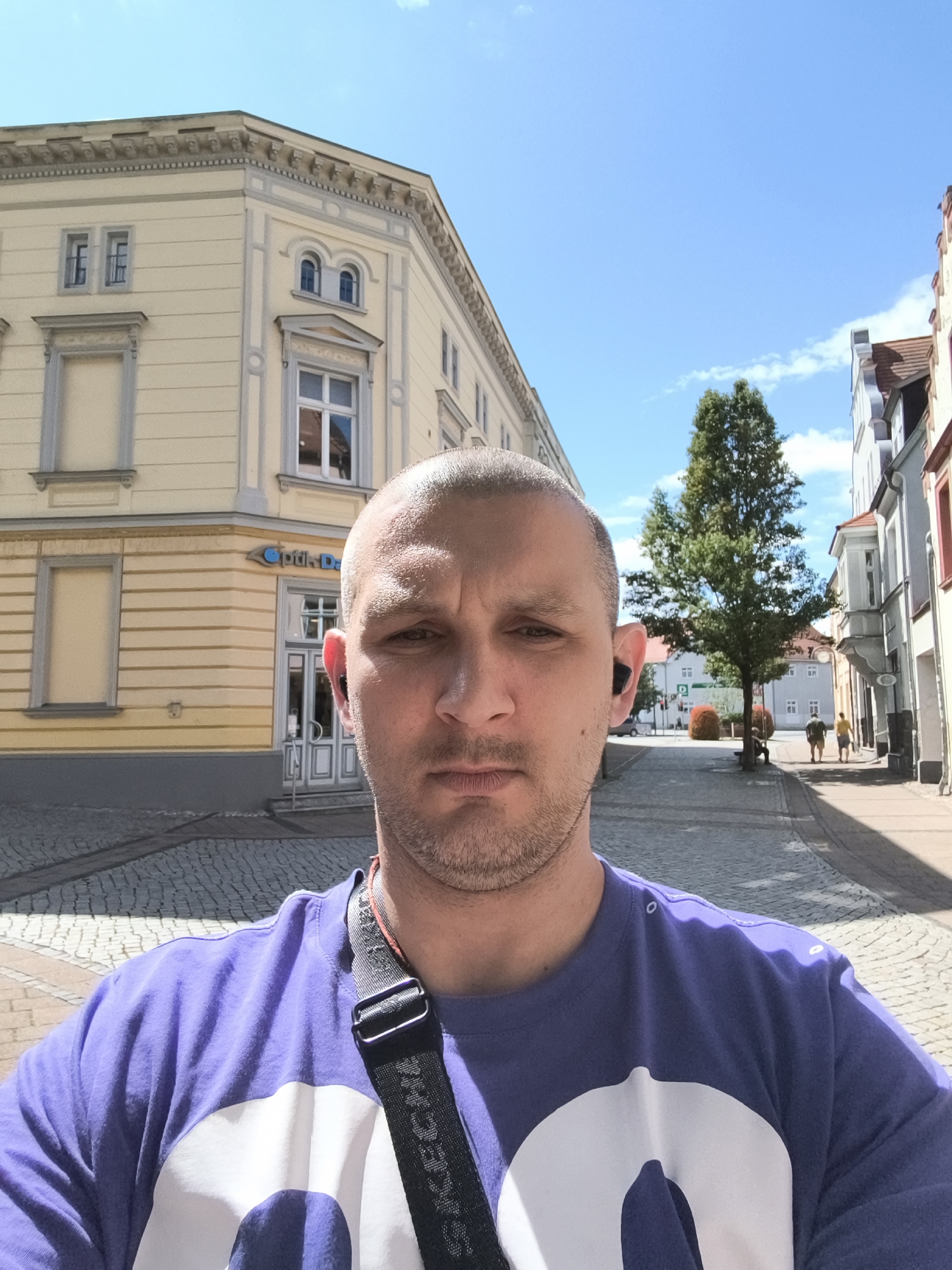 Selfie series around Wolgast streets on a summer morning