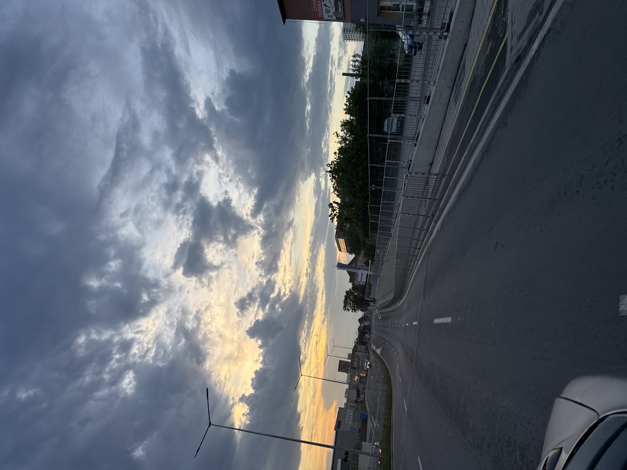 Evening street scenes captured in Burgas, Bulgaria