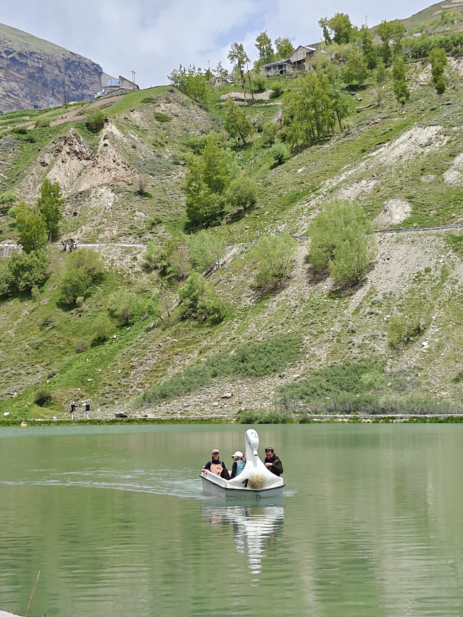 Morning tranquility captured at Sissu Lake, Himalayan India