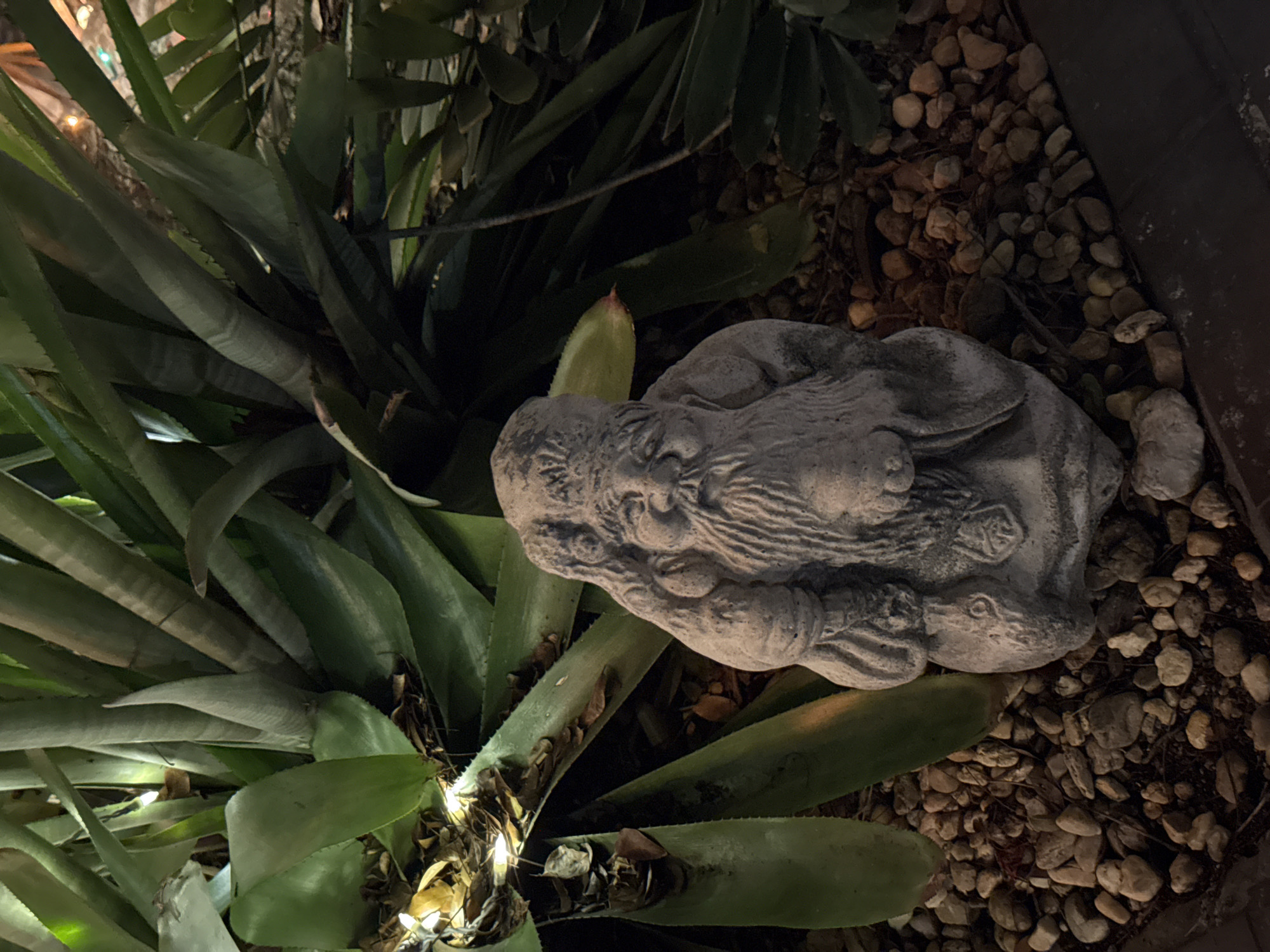 Origami Sushi Bar's quirky Key West garden at night