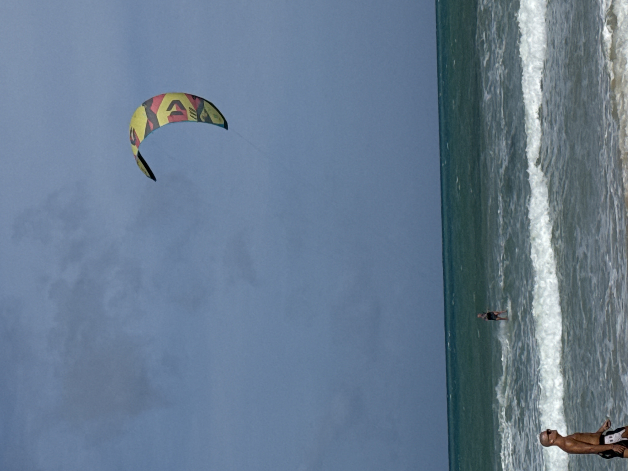 Kitesurfing off Rawai Beach, southern Thailand