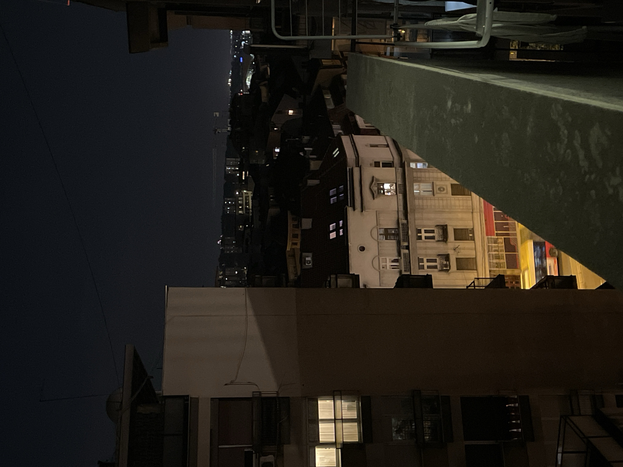 Nighttime Belgrade rooftop views captured in Vracar district